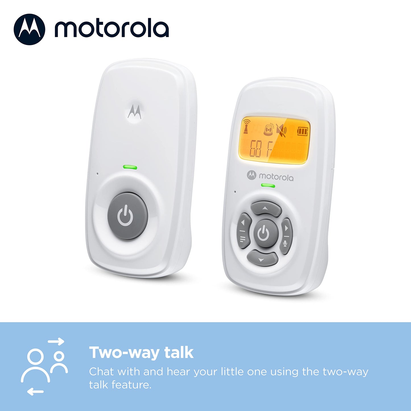Baby Monitor Motorola de audio para bebé con tecnología DECT que no interfiere con la frecuencia Wi Fi