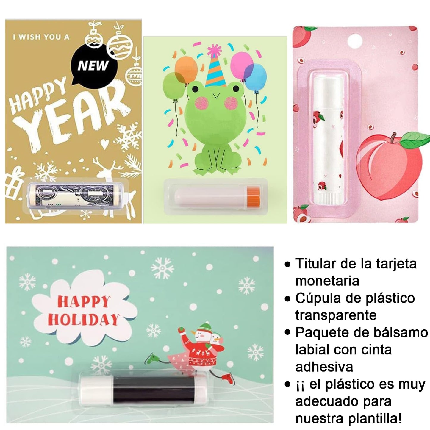 Pack de Bolsas Impermeables y Transparentes para Bálsamo Labial para Organizar y Proteger Productos