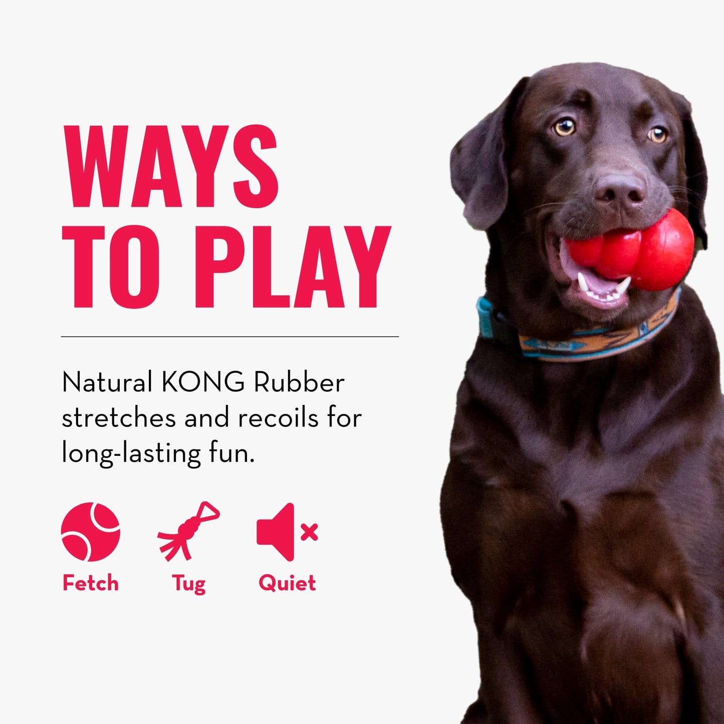 Kong Juguete remolcador para Perro, Rojo