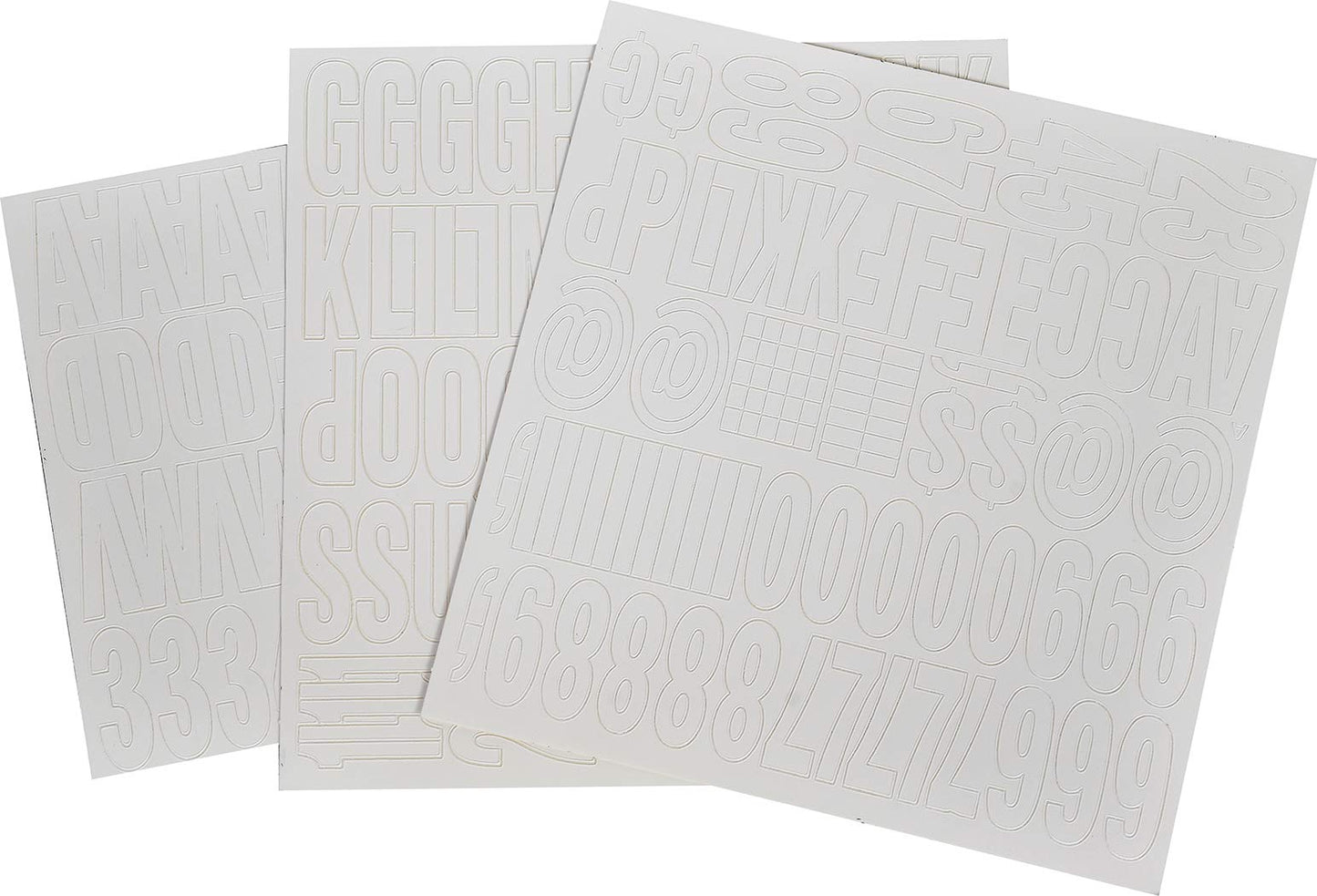 Juego de Letras y Números Troquelados The Hillman Group Blanco