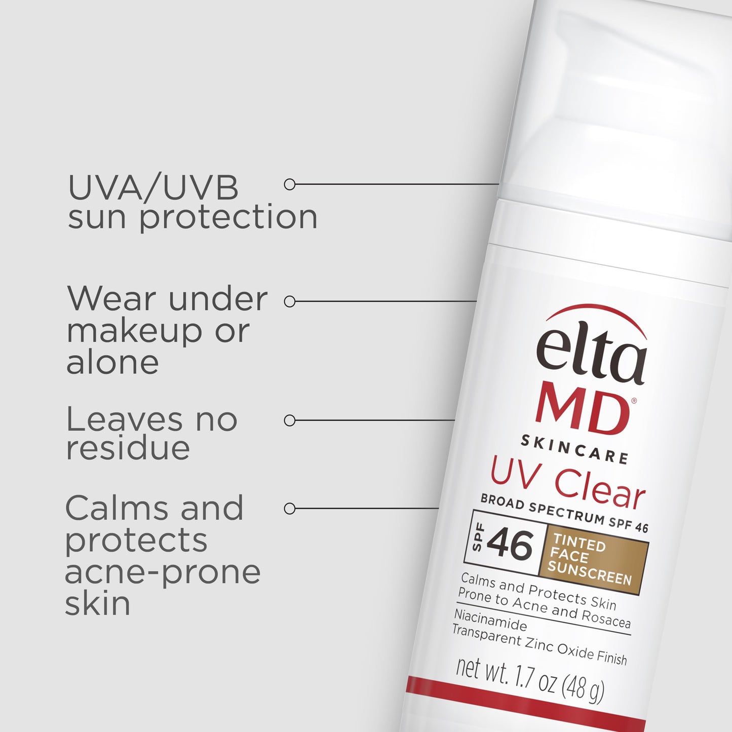 Elta MD Protector Solar UV Clear Tinded FPS 46 Niacinamida 48g