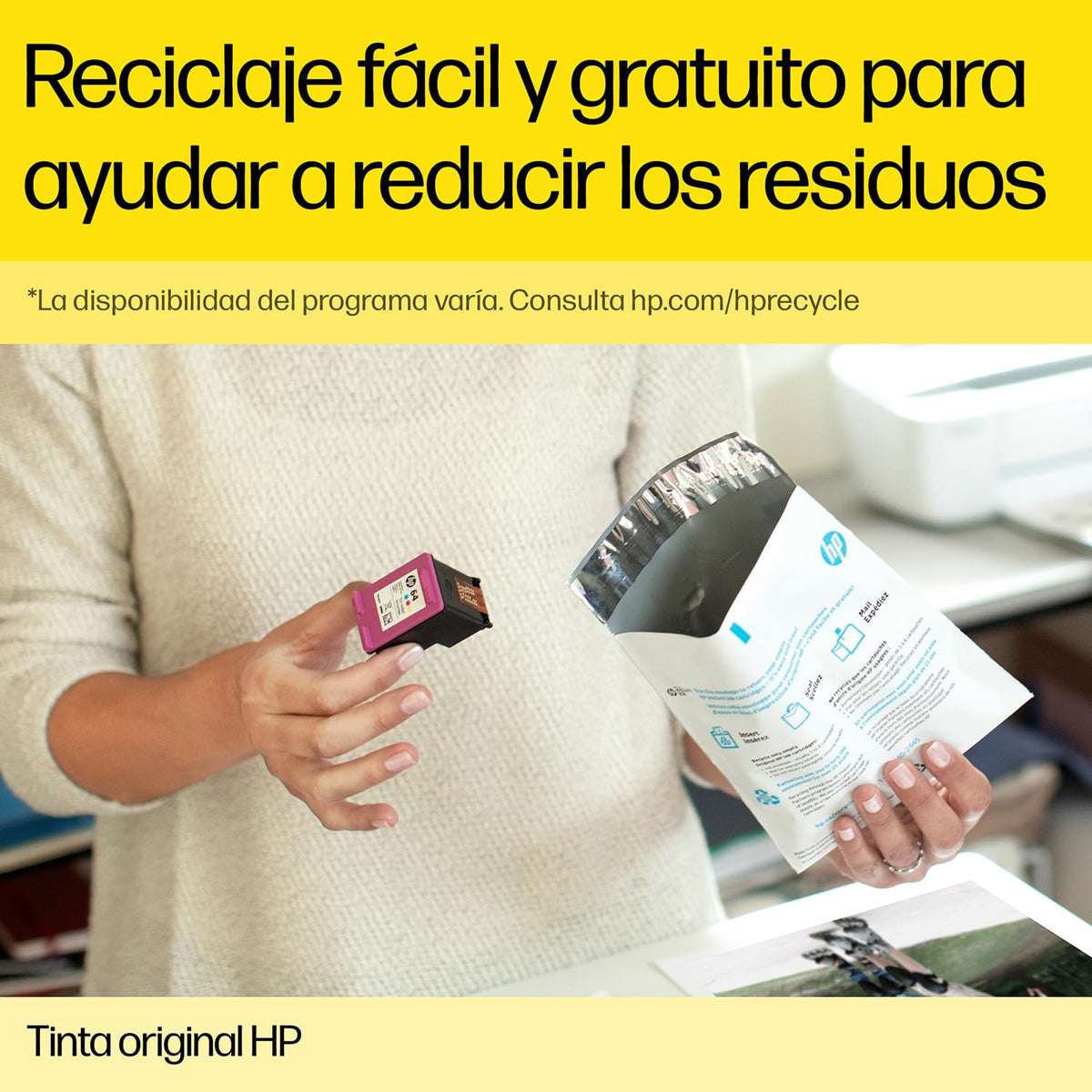 Botella de Tinta HP Cian GT52 Original para DeskJet e Ink Tank Series