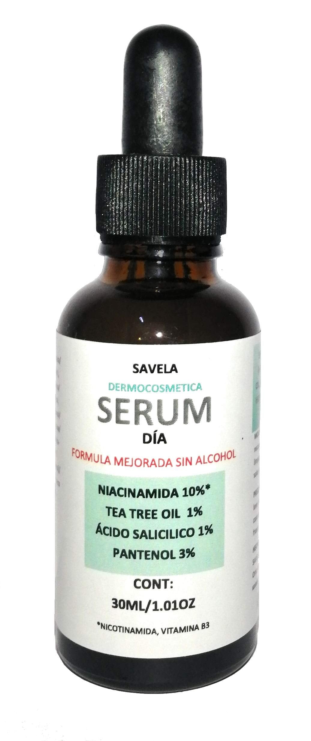 SERUM FACIAL, SUERO, NIACINAMIDA 10%, AC. SALICILICO 1%, TEA TREE OIL 1%, PANTENOL 3%, HIDRATANTE, LIMPIADOR, REGULA TONO PIEL, ALOE VERA, CUTIS GRASO o MIXTO