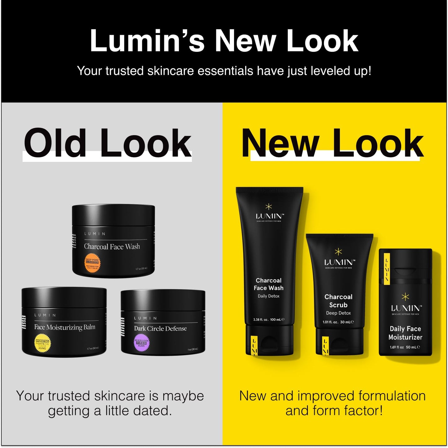 Lumin Bálsamo Hidratante Facial para Hombres - Moisturizer Balm | Crema Humectante que revitaliza, combate el envenjecimiento, la deshidratación, el daño solar y calma la irritación después del afeitado, 2 oz (59 ml)