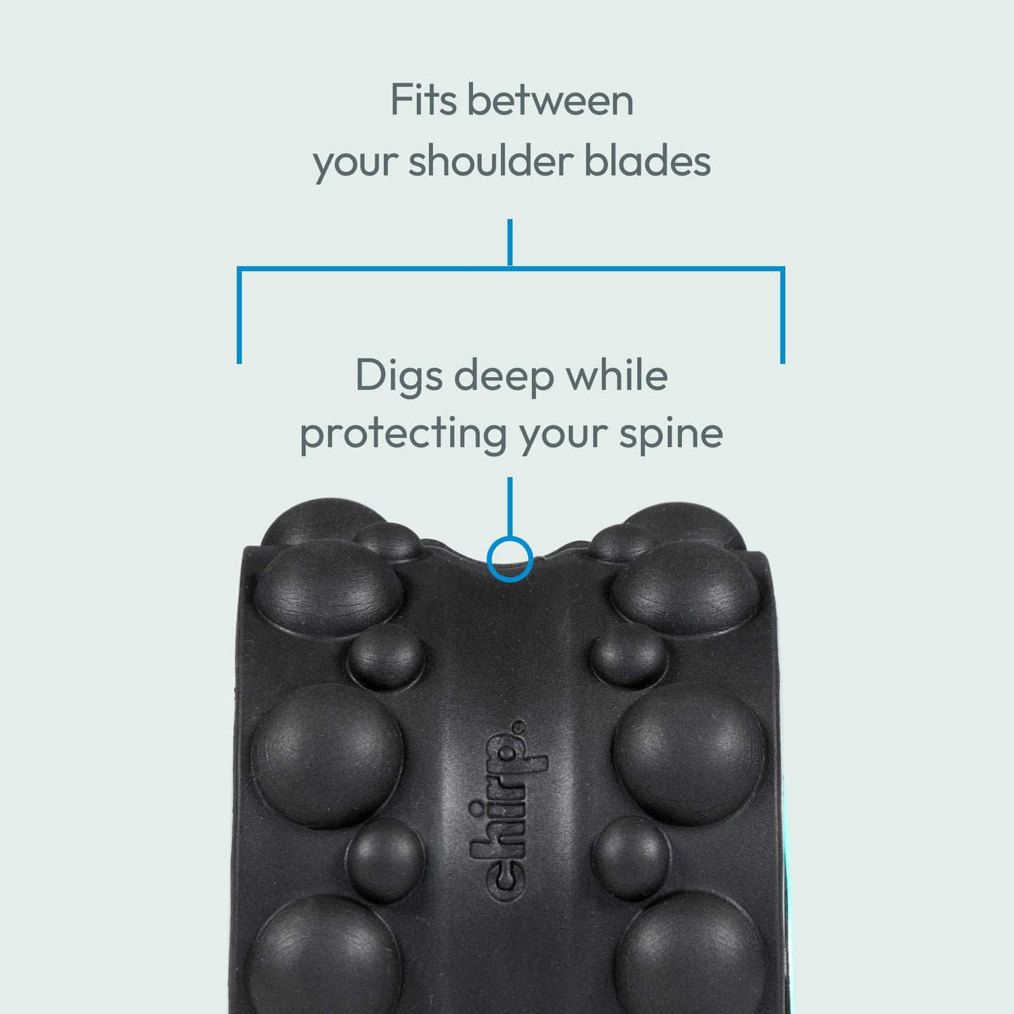 Chirp Wheel XR Knot Kneader - Deep Tissue Massager, Shiatsu Thumb Massage, Muscle Release Tool, Knots & Tension Relief - Mint, 6"
