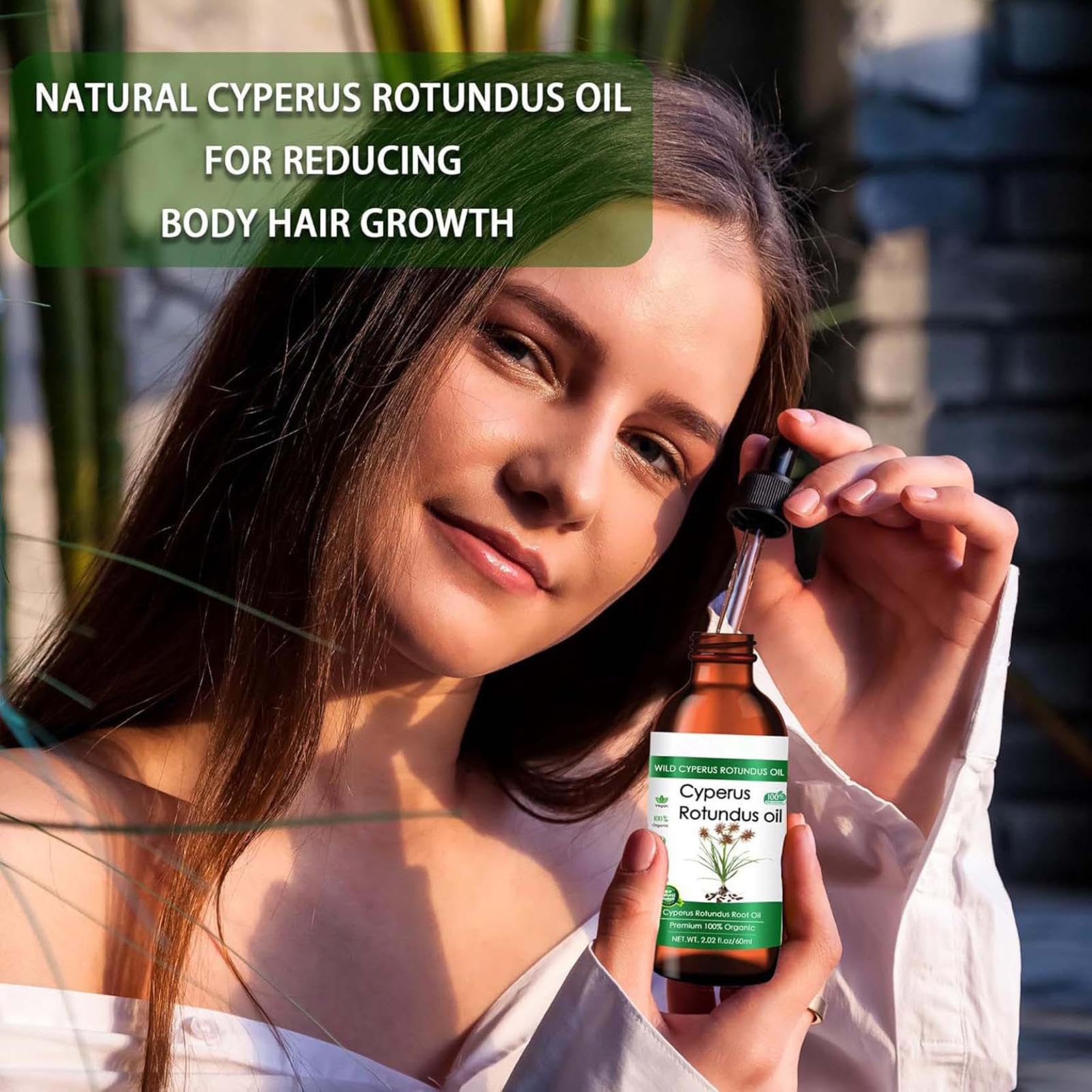 Aceite Orgánico Nutriente para Piel Radiante - Hierba de Nut Orgánica - 60ml.