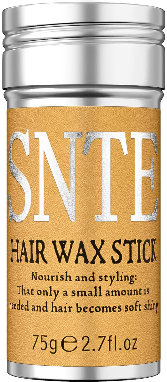Samnyte Barra de cera para el cabello, barra de cera para pelucas de control de bordes barra para el cabello no graso Pomada de pelo para Flyaways borde Frizz pelo - 2.7 Oz
