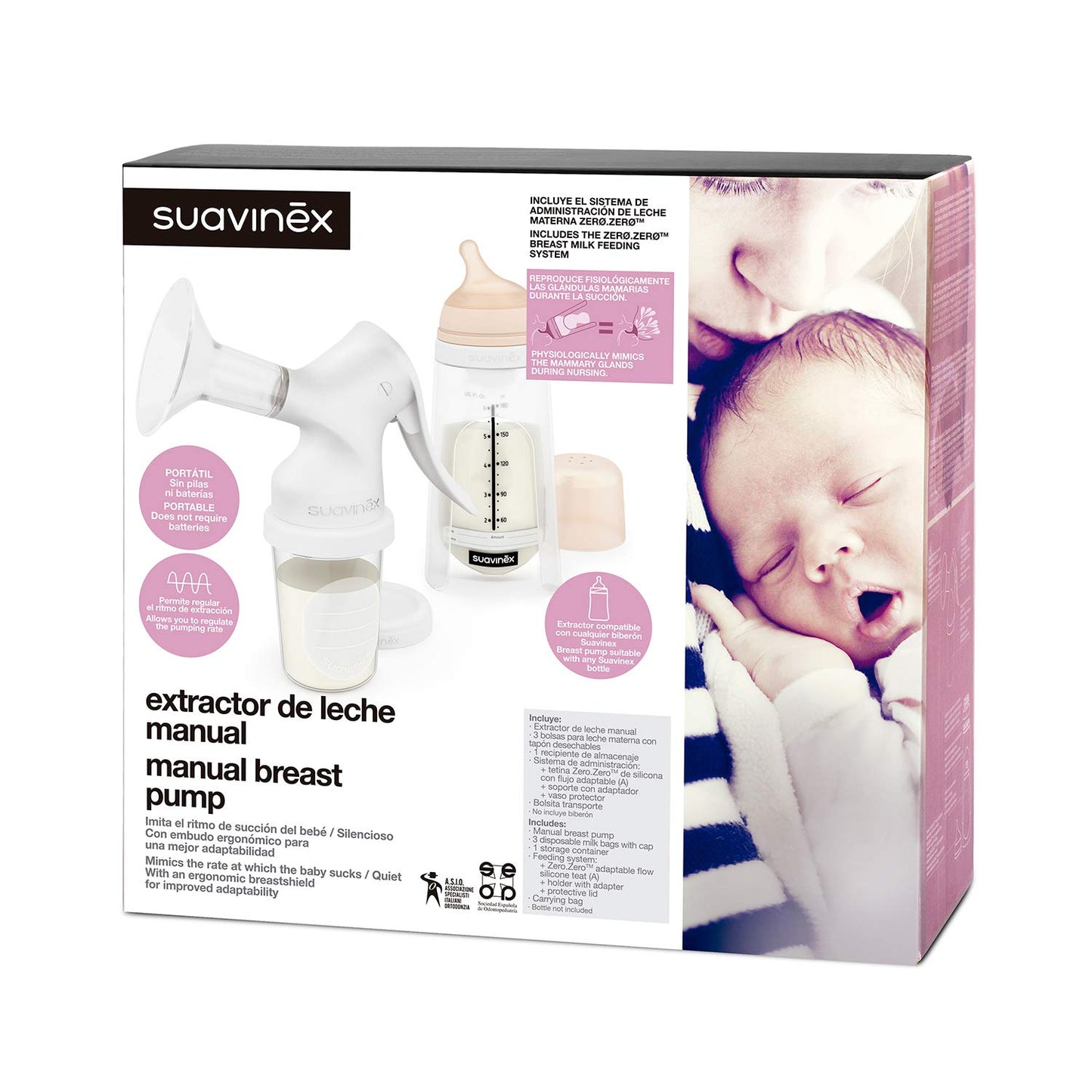 EXTRACTOR DE LECHE MANUAL "LACTANCIA ZERO ZERO" SUAVINEX