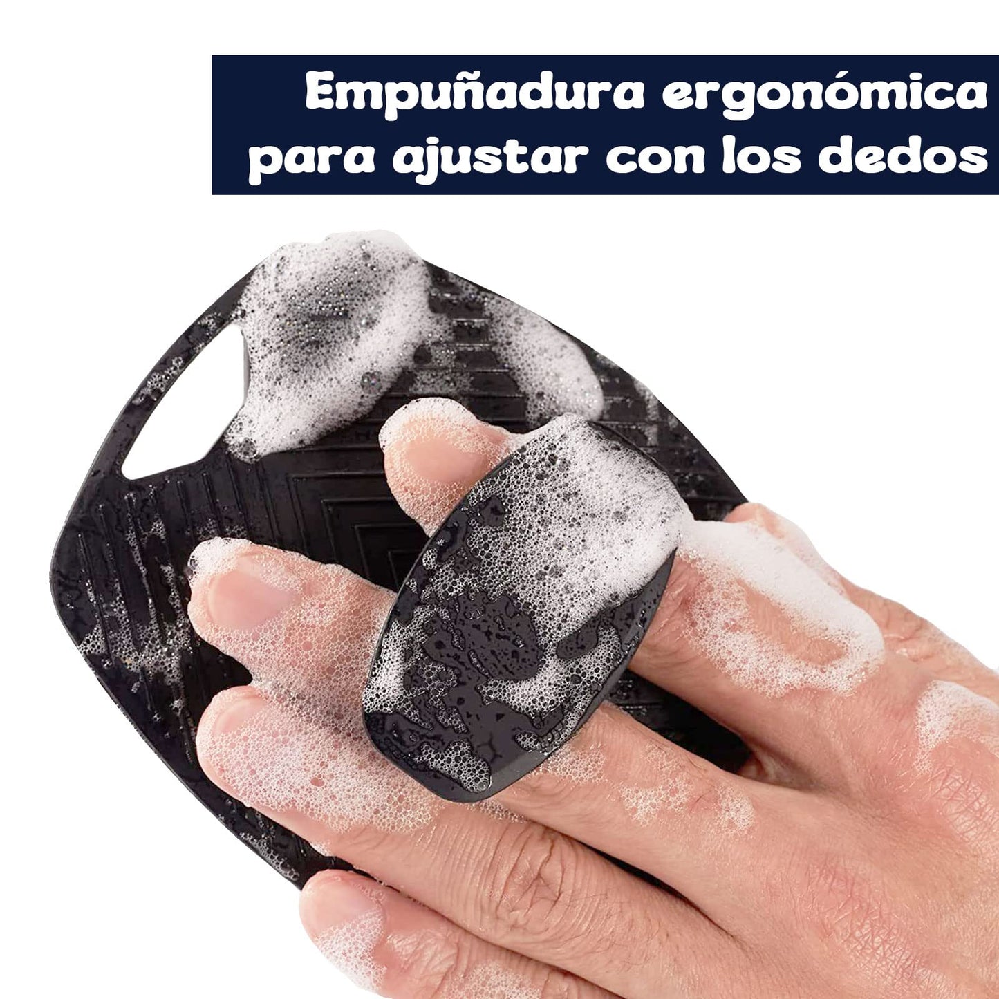 COREFUN Cepillo de Masaje de Silicona Exfoliante 1PK, Cepillo de Ducha, Limpiador de Silicona Premium, Cepillo de Baño y Champú de Silicona, Limpiador Corporal de Silicona Suave, Cerdas Que Aumentan La Espuma
