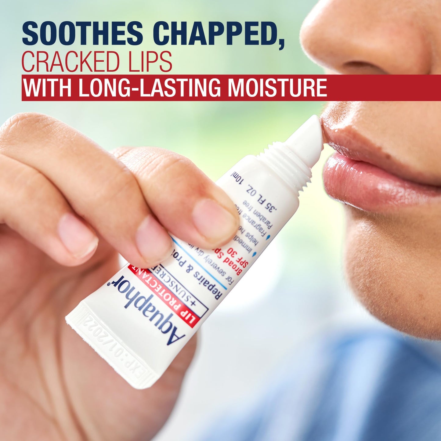 Aquaphor - Lip Repair + Protect UVA/UVB, SPF 30, 0.35 onzas