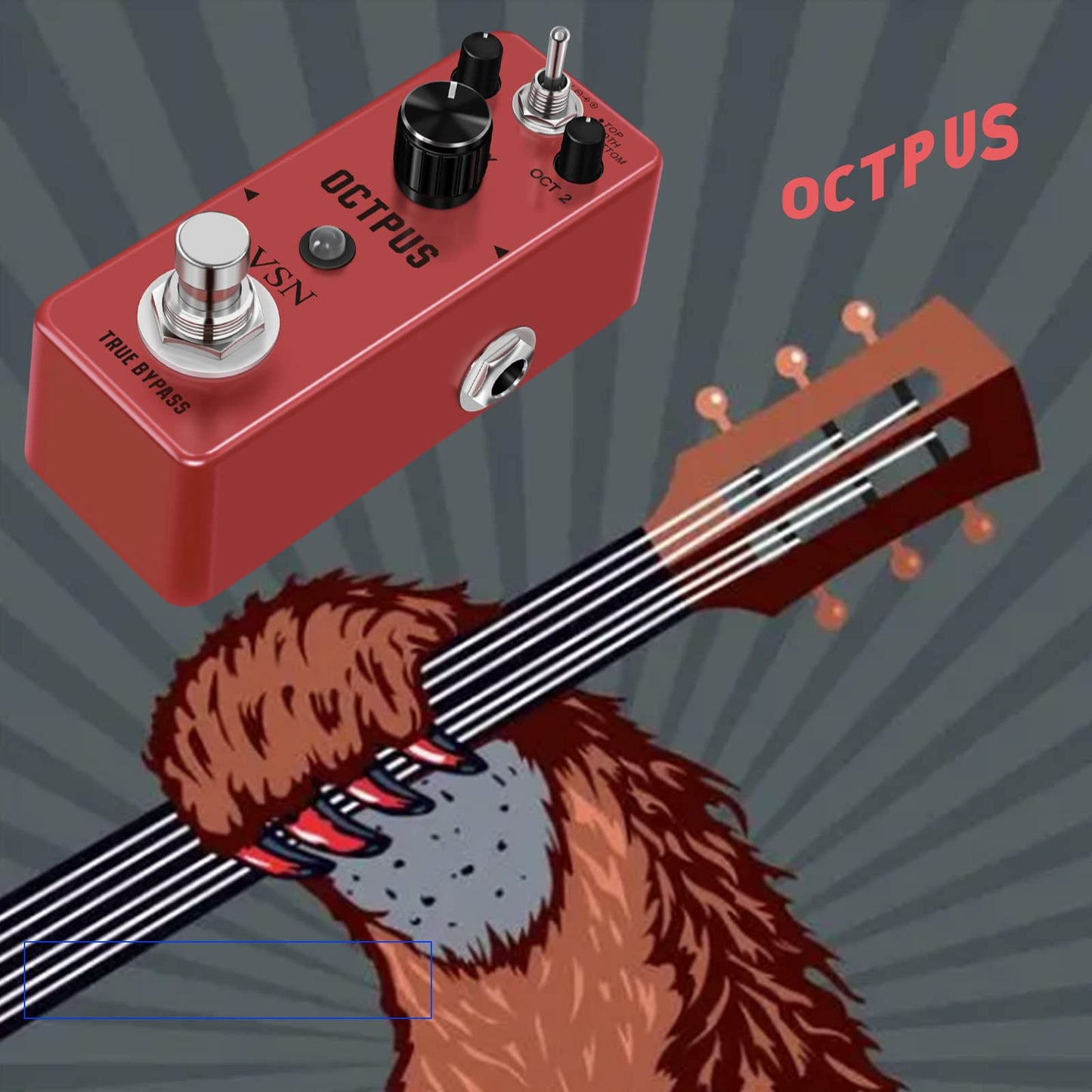 VSN Guitar Octave Pedal For Electric Guitar Precise Polyphonic Octave Effects Generator Octpus Guitar Pedals True Bypass Mini Size …