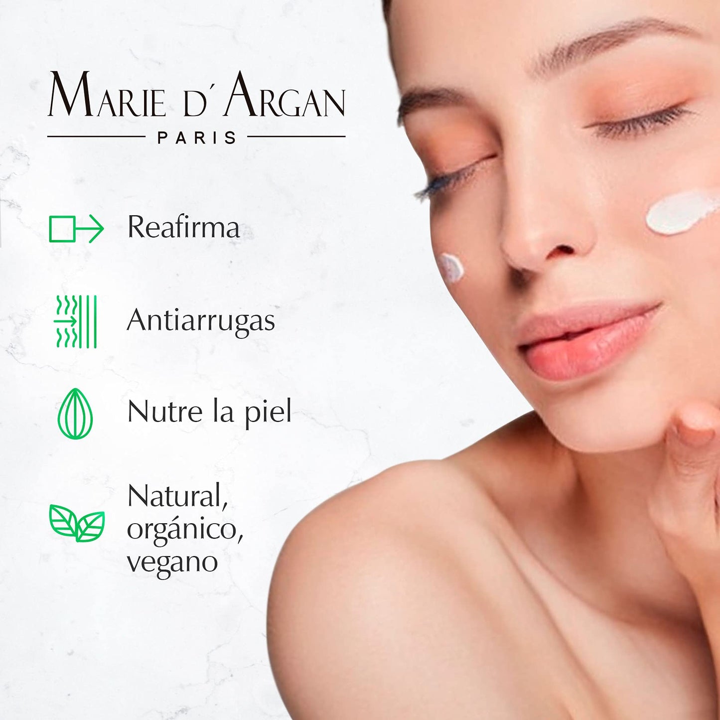 Tratamiento Antiedad Marie d'Argan Natural Orgánico Vegano Antiarrugas para Piel Seca y Madura
