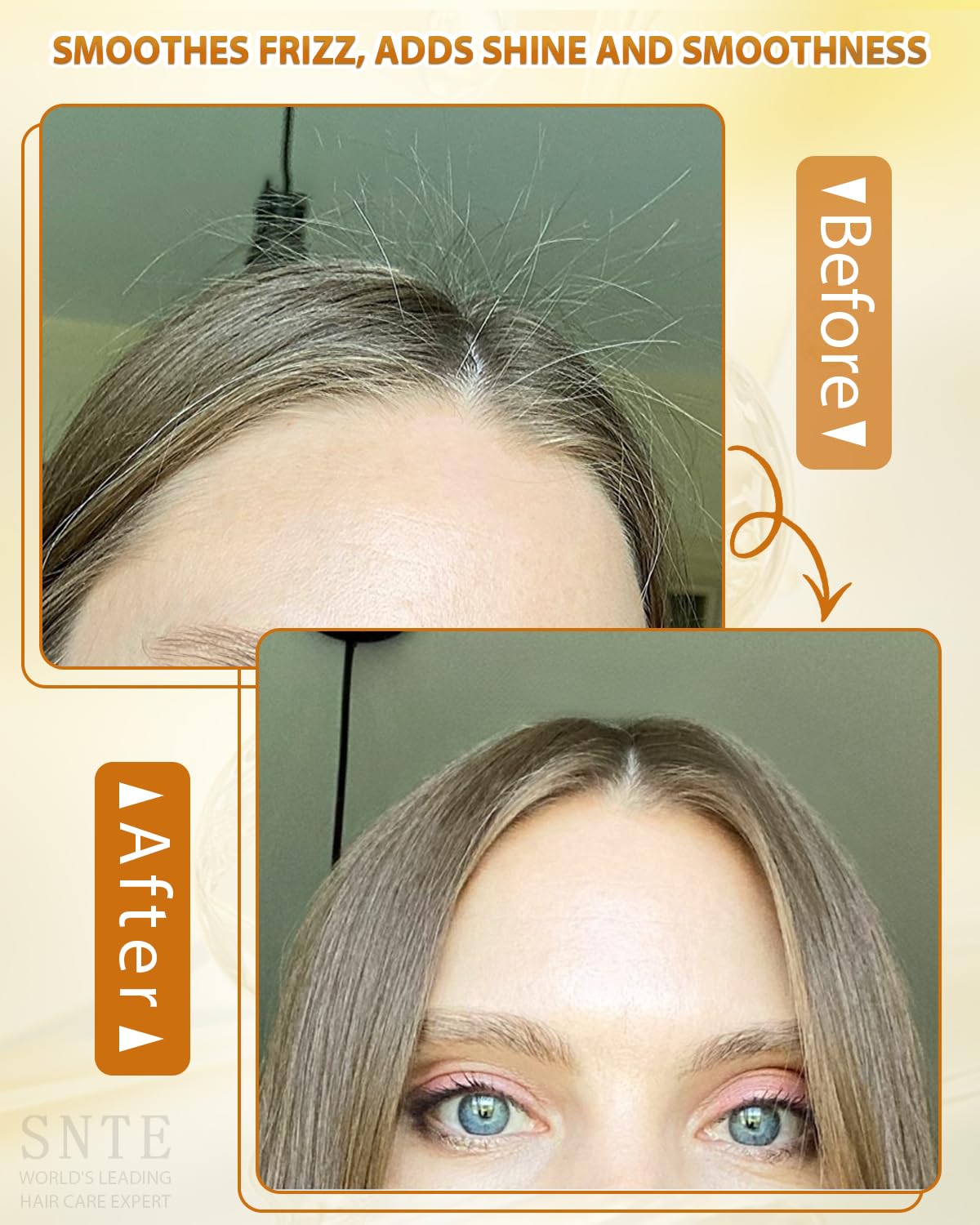 Samnyte Barra de cera para el cabello, barra de cera para pelucas de control de bordes barra para el cabello no graso Pomada de pelo para Flyaways borde Frizz pelo - 2.7 Oz