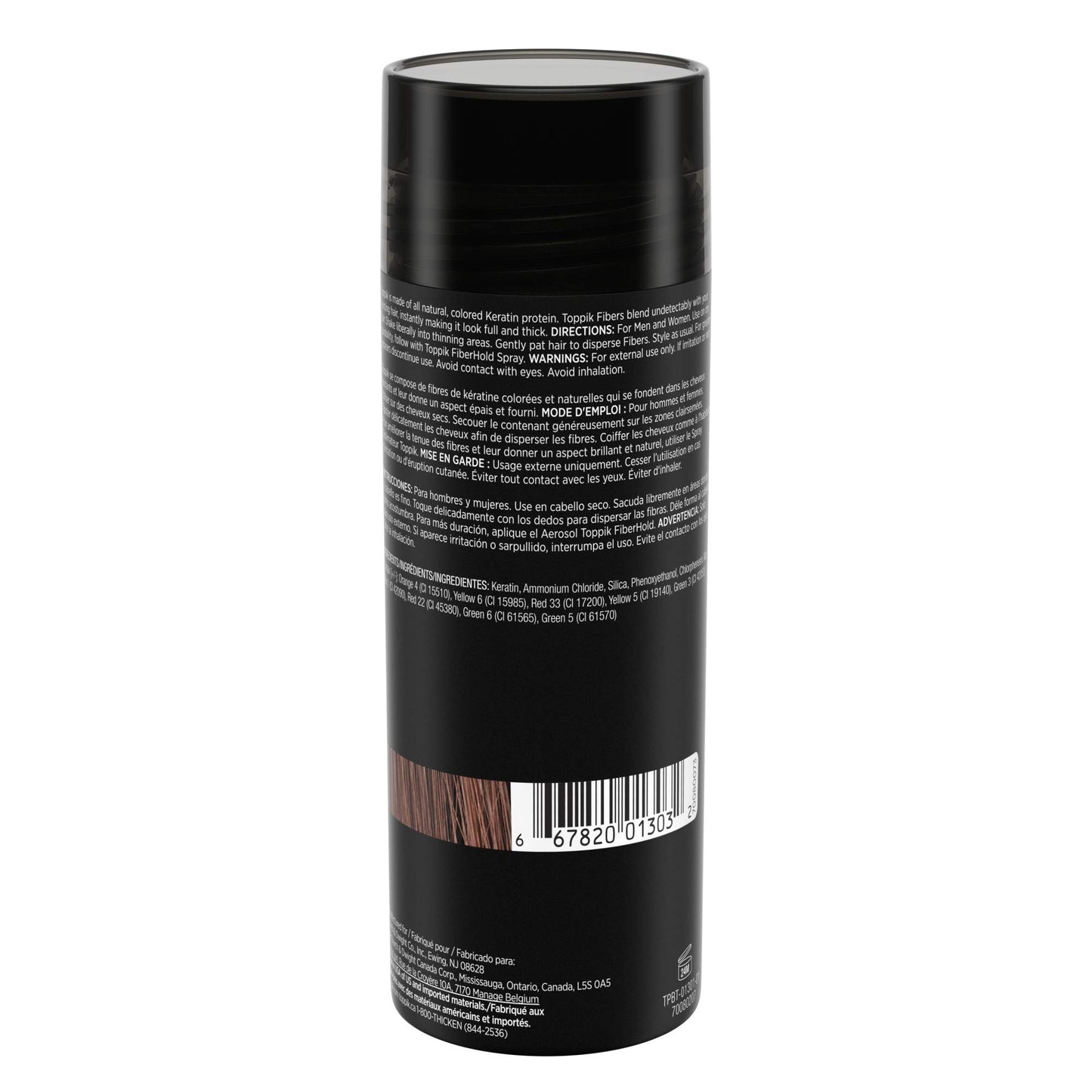TOPPIK Hair Building Fibers, Medium Brown, 1.94 oz.
