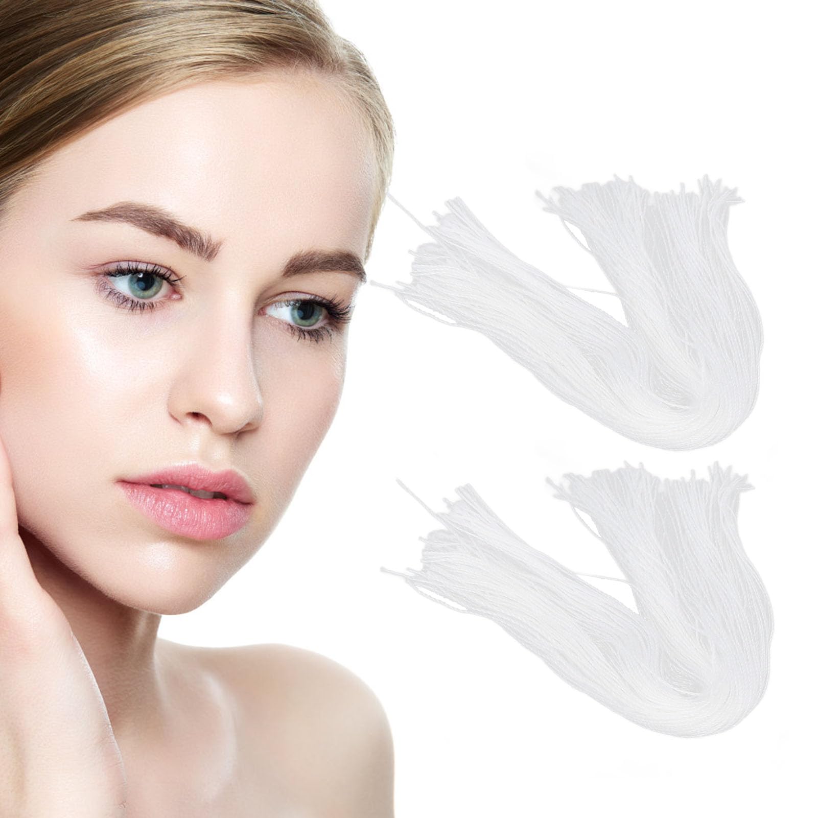 Hilo de Colágeno Absorbible de 500 Piezas, Hilo de Colágeno Absorbible para Estiramiento Facial, Cuidado de la Piel Reafirmante Antiarrugas Antienvejecimiento