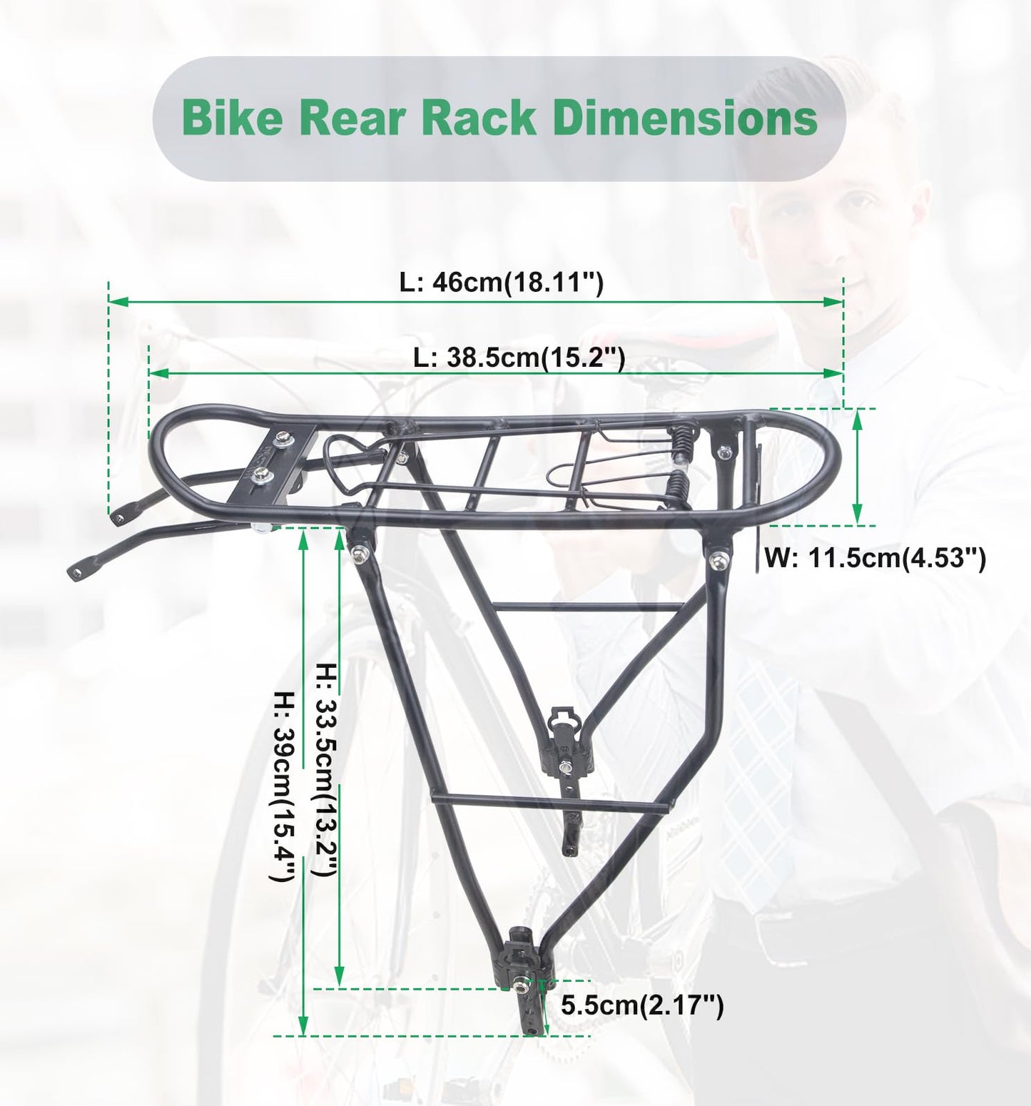 Colgador trasero para bicicleta