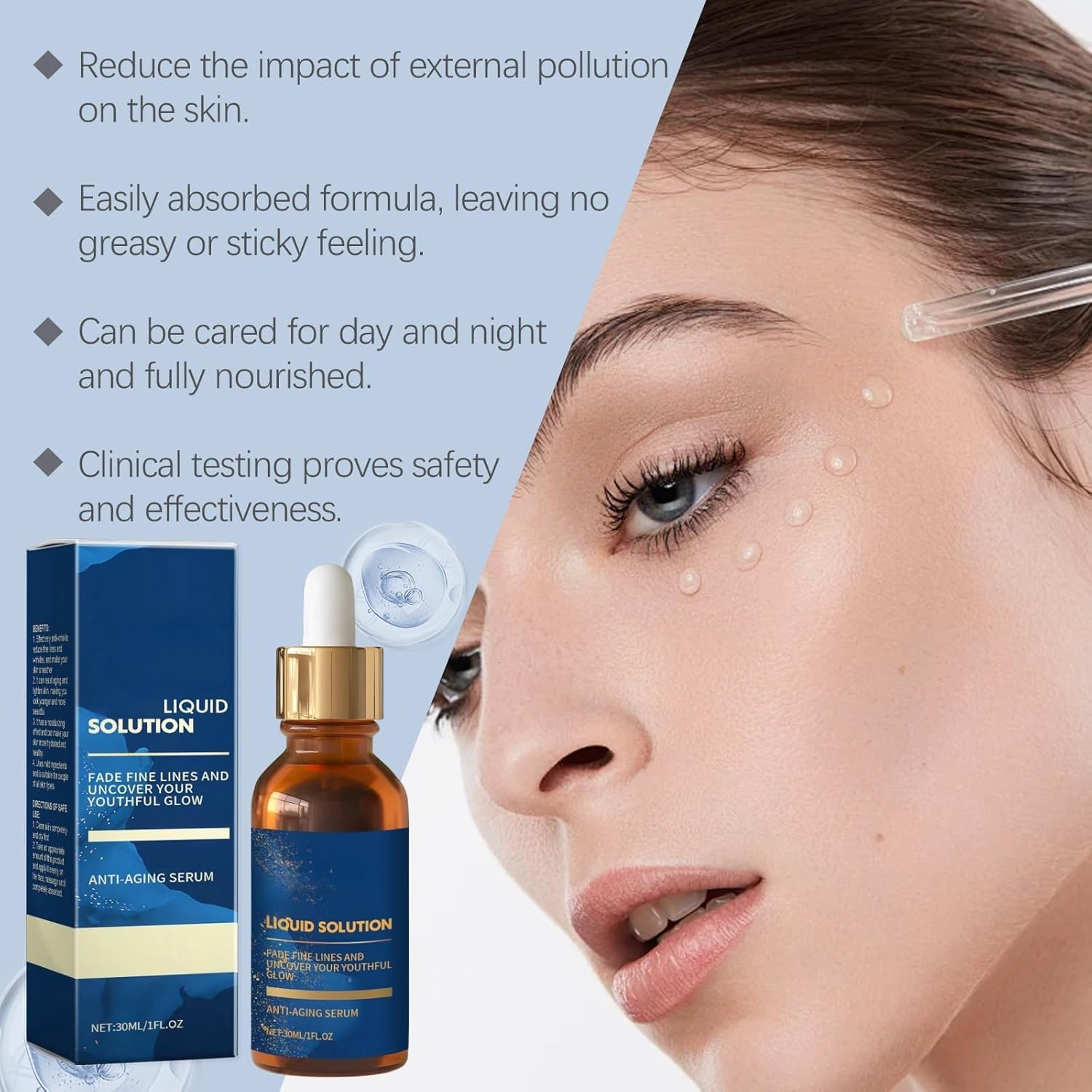 Olavita S Collagen Serum | Anti-Aging Liquid Solution for Face and Neck | Wrinkle Reduction Formula | 30ML/1FL.OZ - Pack of 1