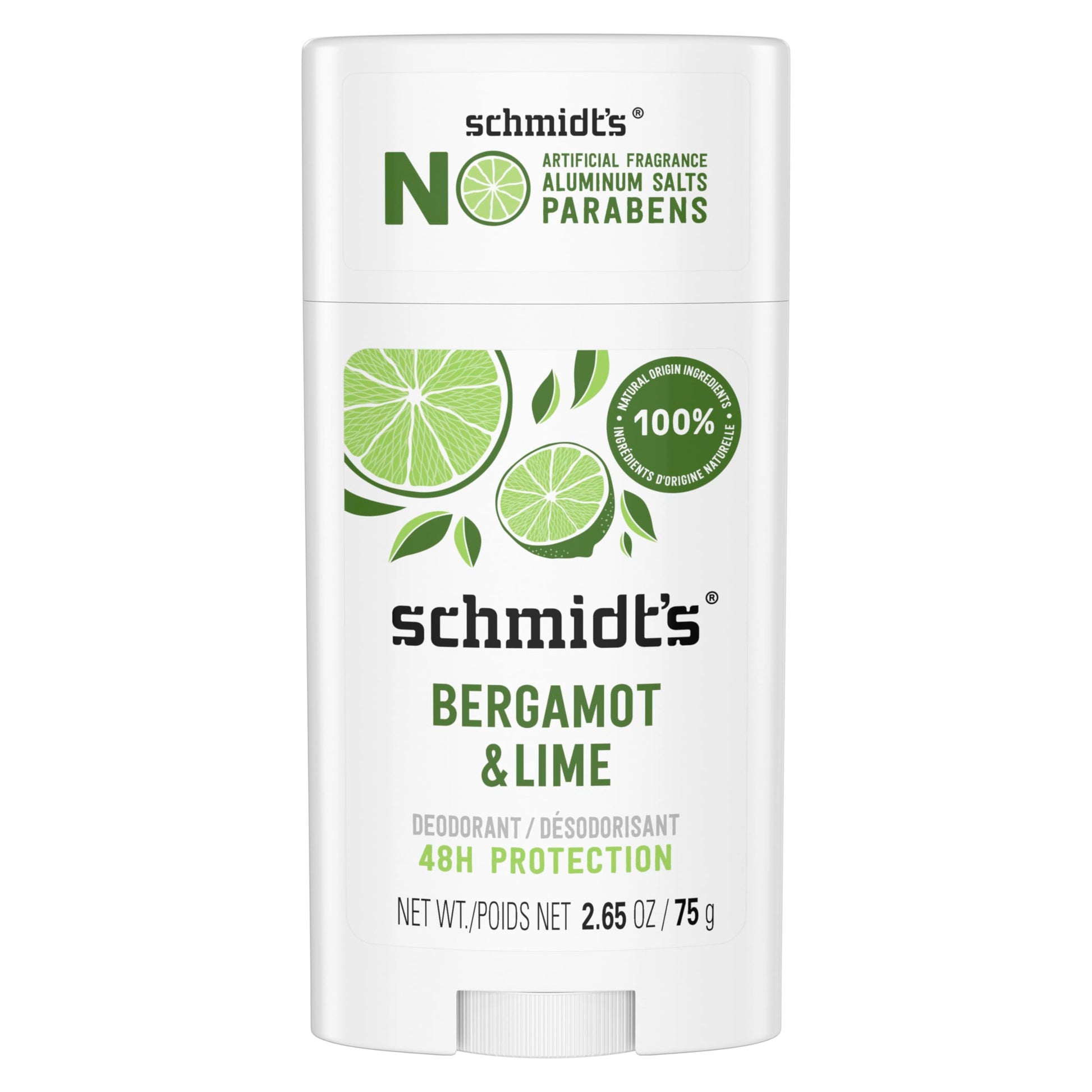 Schmidt's Bergamot + Lime Natural Deodorant - 2.65oz