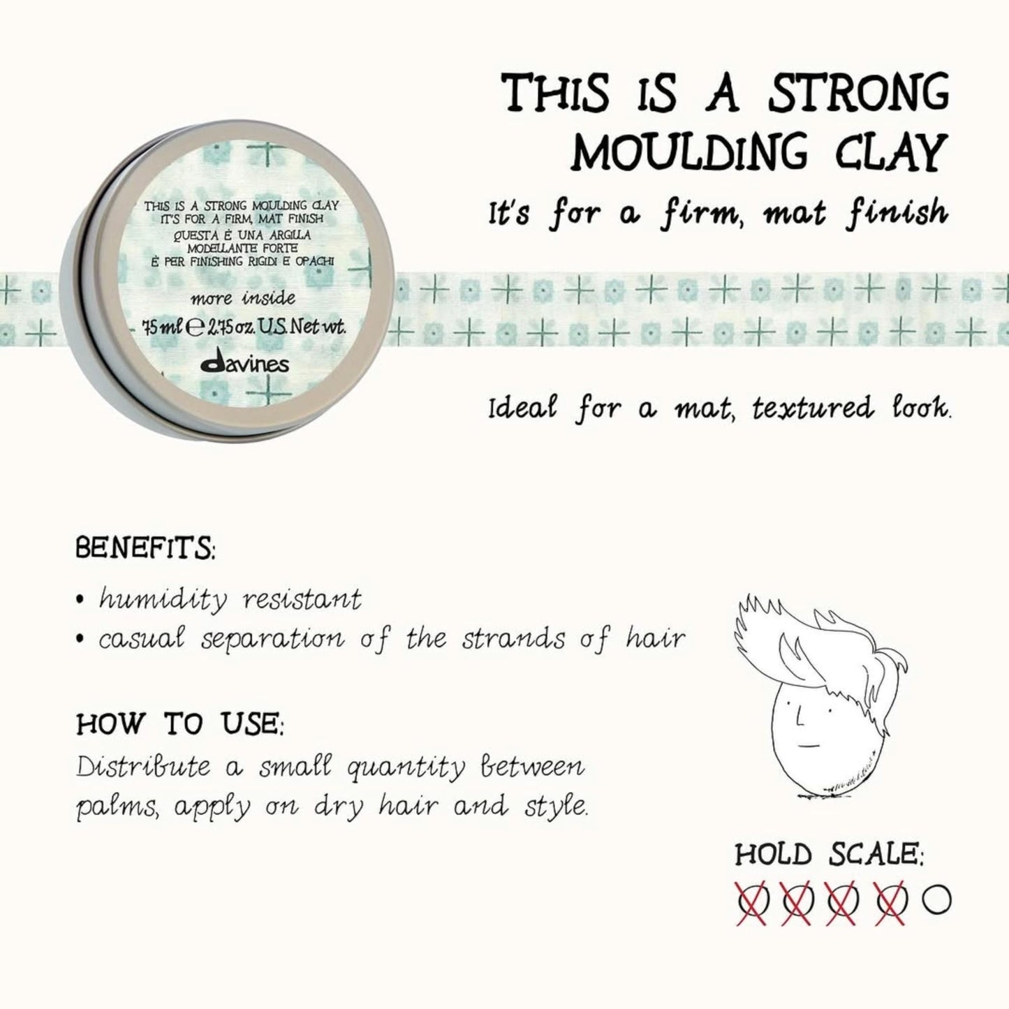 Davines This is A Strong Moulding Clay, 2.75 oz.