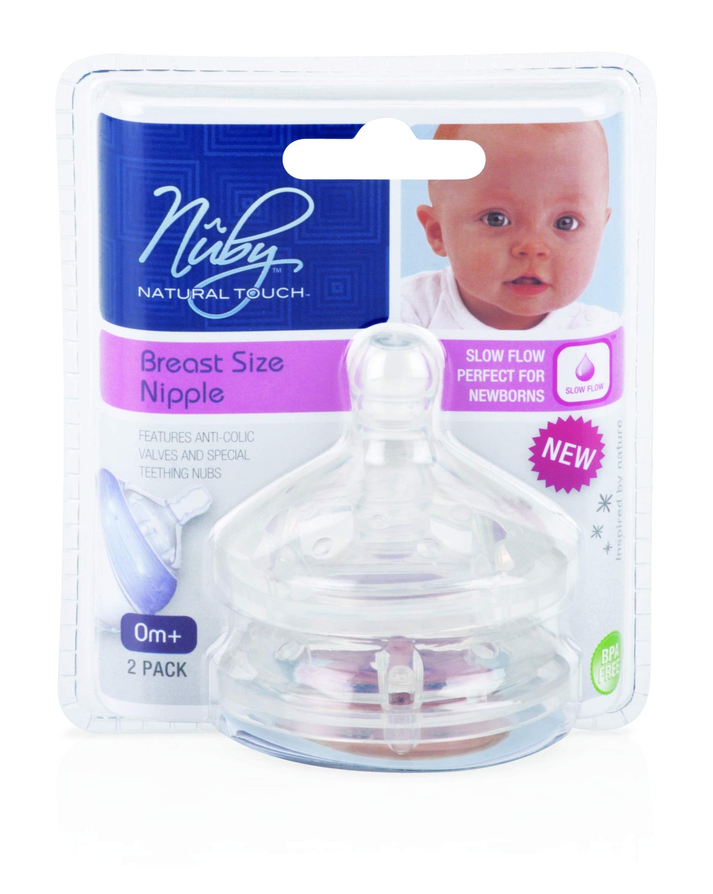 Mamila de Silicón Nuby Transparente Soft Flex Flujo Lento