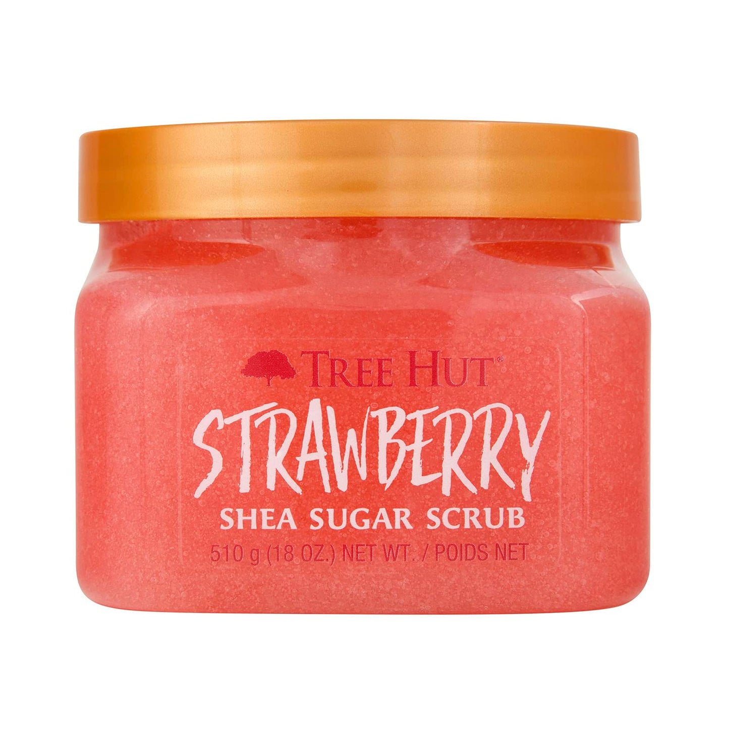 TREE HUT, Strawberry Shea Sugar Scrub, Exfoliante Corporal de Azúcar Natural, con Manteca de Karité y Fresa, Fórmula Vegana, 510 g + TREE HUT, Watermelon Shea Sugar Scrub, Exfoliante 510 gramos