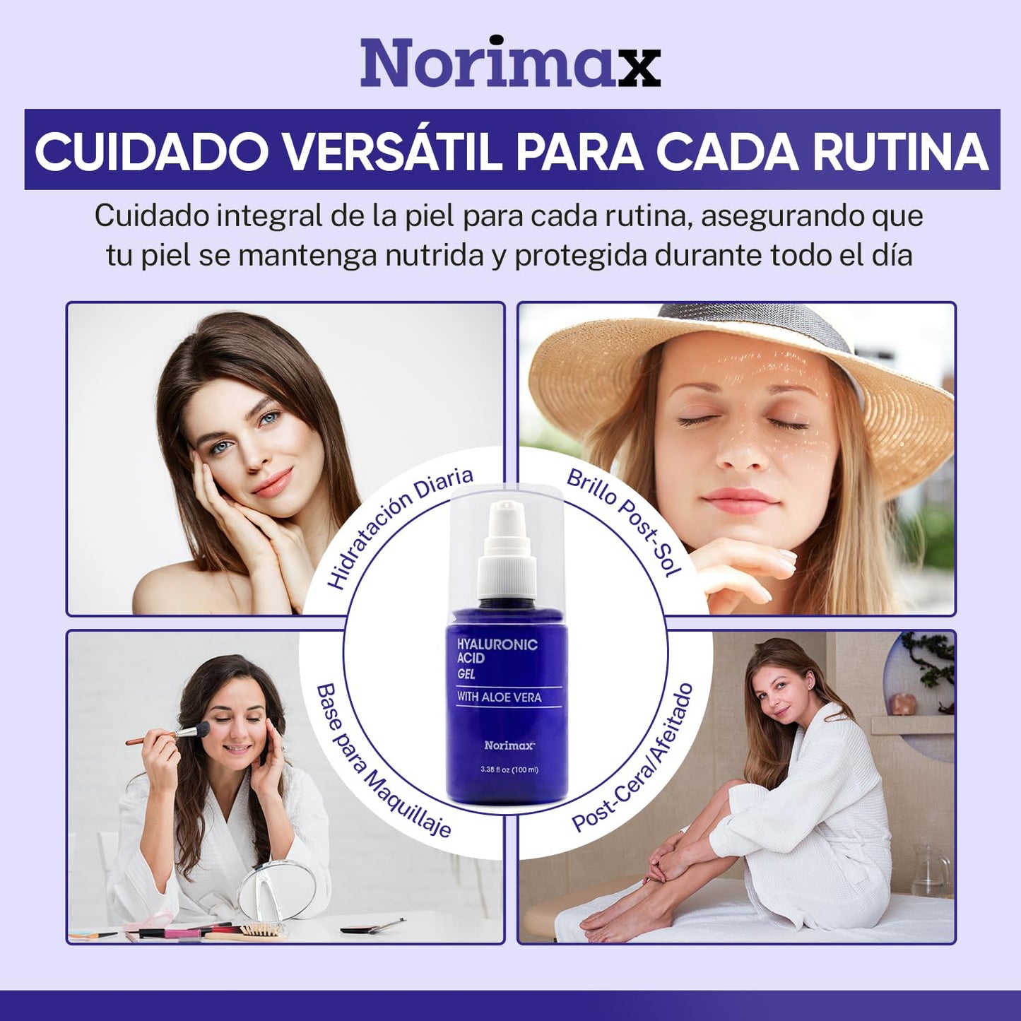 Gel Facial de Ácido Hialurónico con Aloe Vera