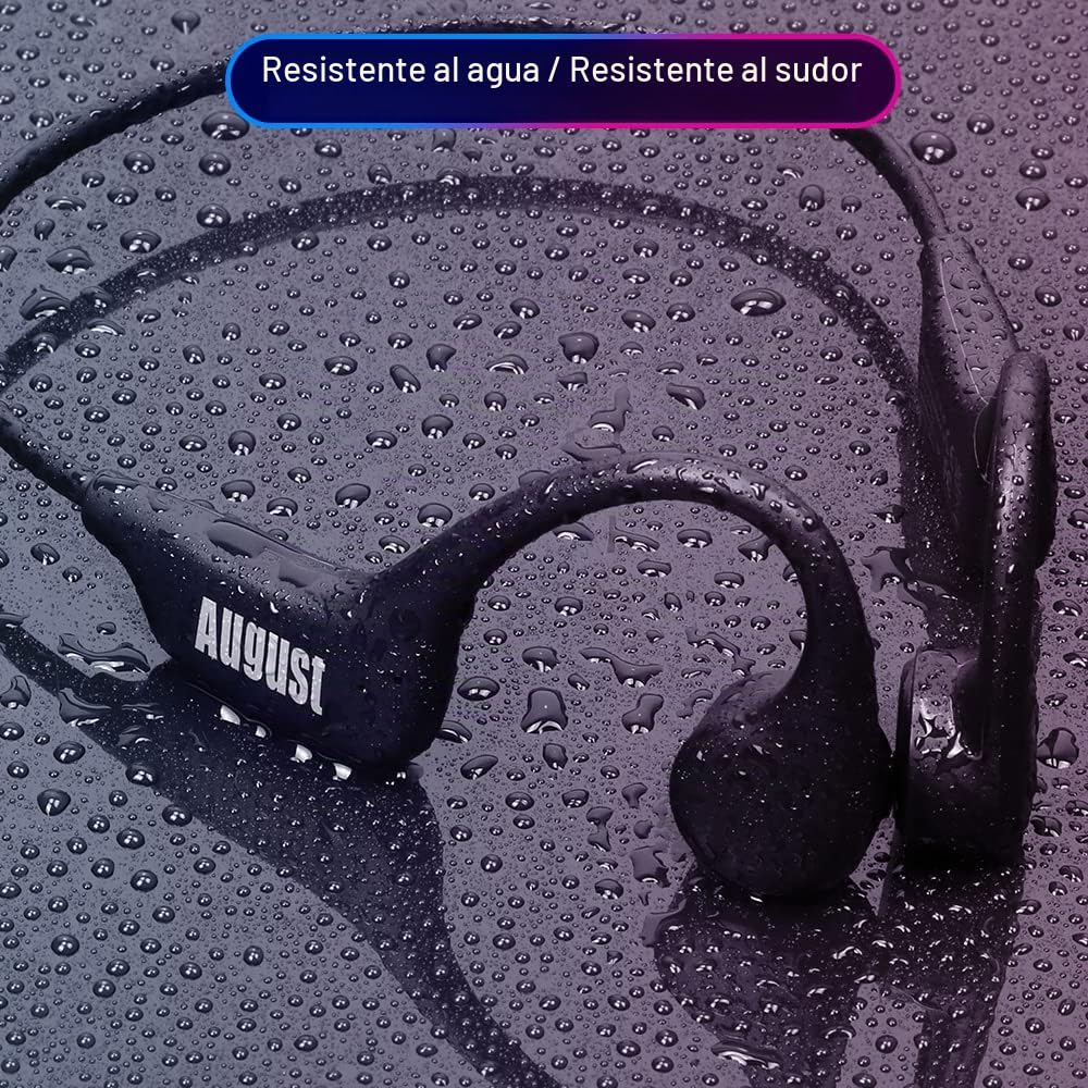 Auriculares August Bluetooth 5.3 con Sonido Óseo y Memoria MP3