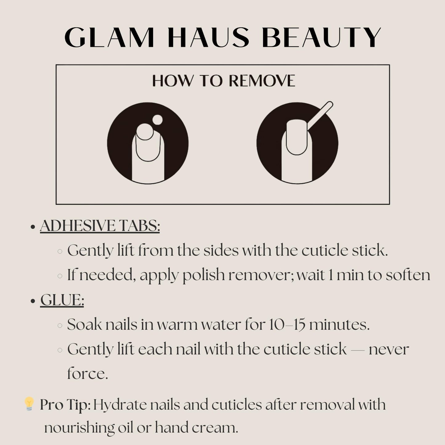 Glam Haus Beauty Uñas postizas rosa satinado | Cortas, cuadradas, rosa perlado, acabado brillante, calidad profesional | 16 tamaños - Kit de 32 uñas con pegamento y pestañas adhesivas