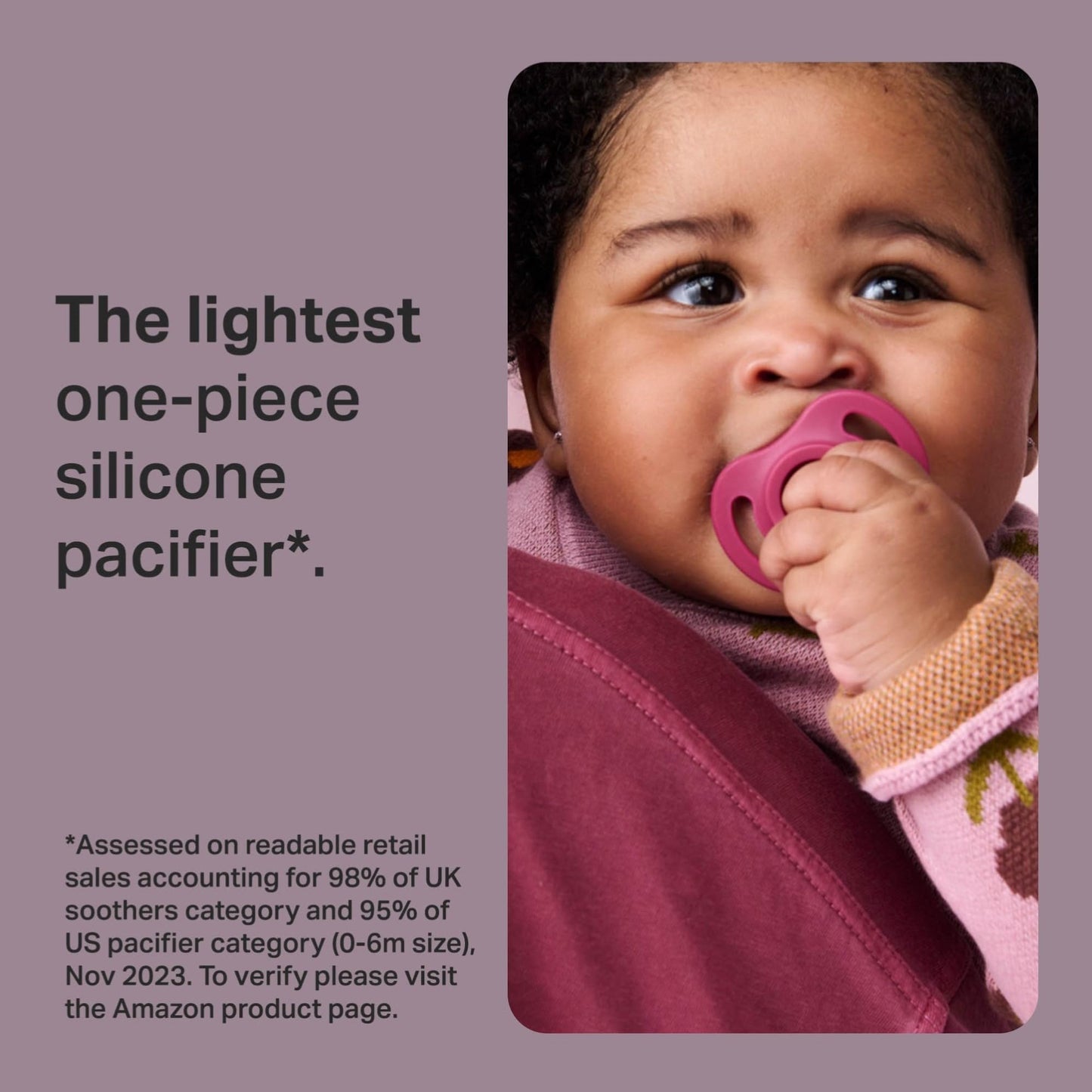 Chupete Tommee Tippee Ultra-light StayPut de Silicona Transparente Diseño de Una Pieza para Bebé 0-6 Meses Paquete de 4