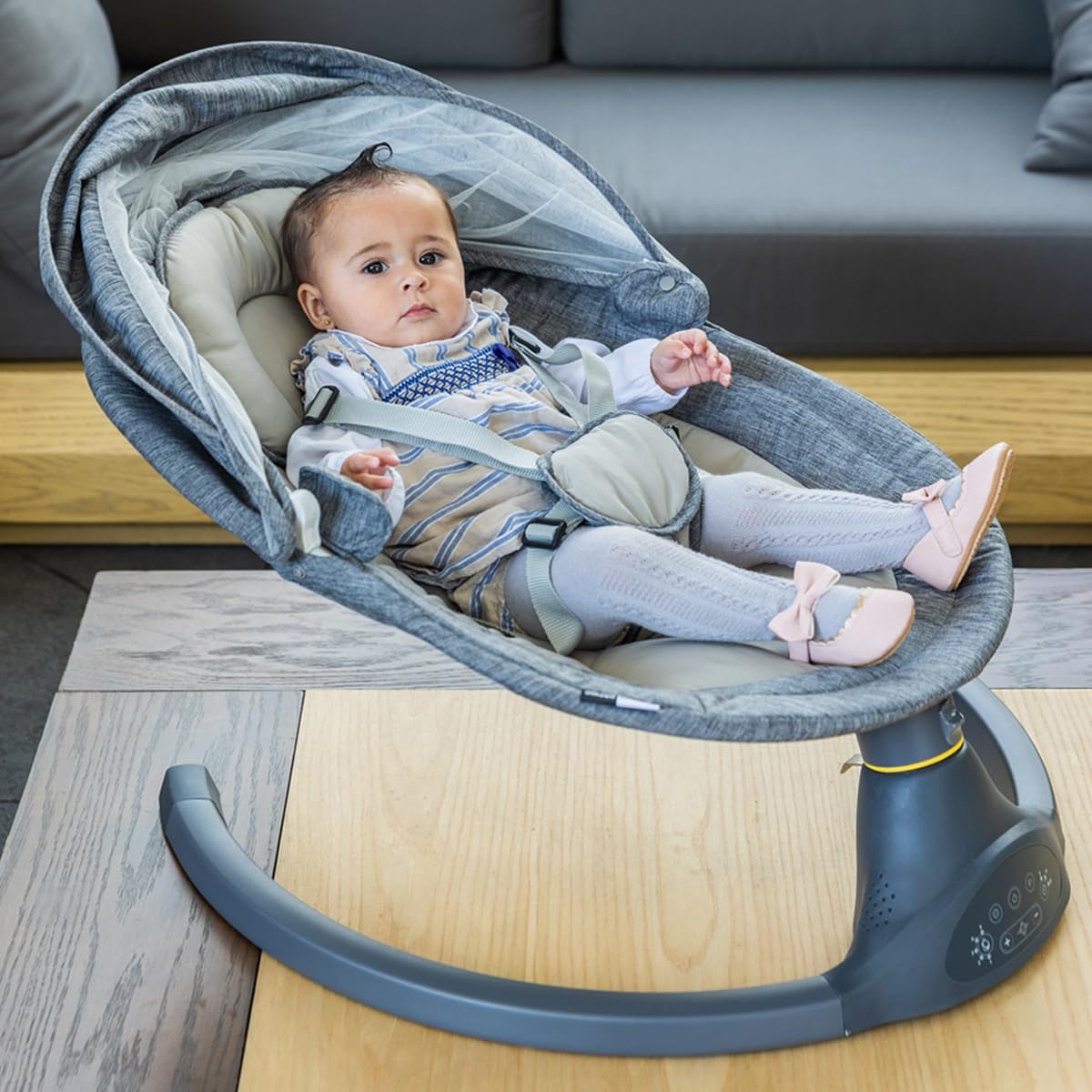 BAMBINETO Mecedora Eléctrica Bebé ORPHIC con Bluetooth