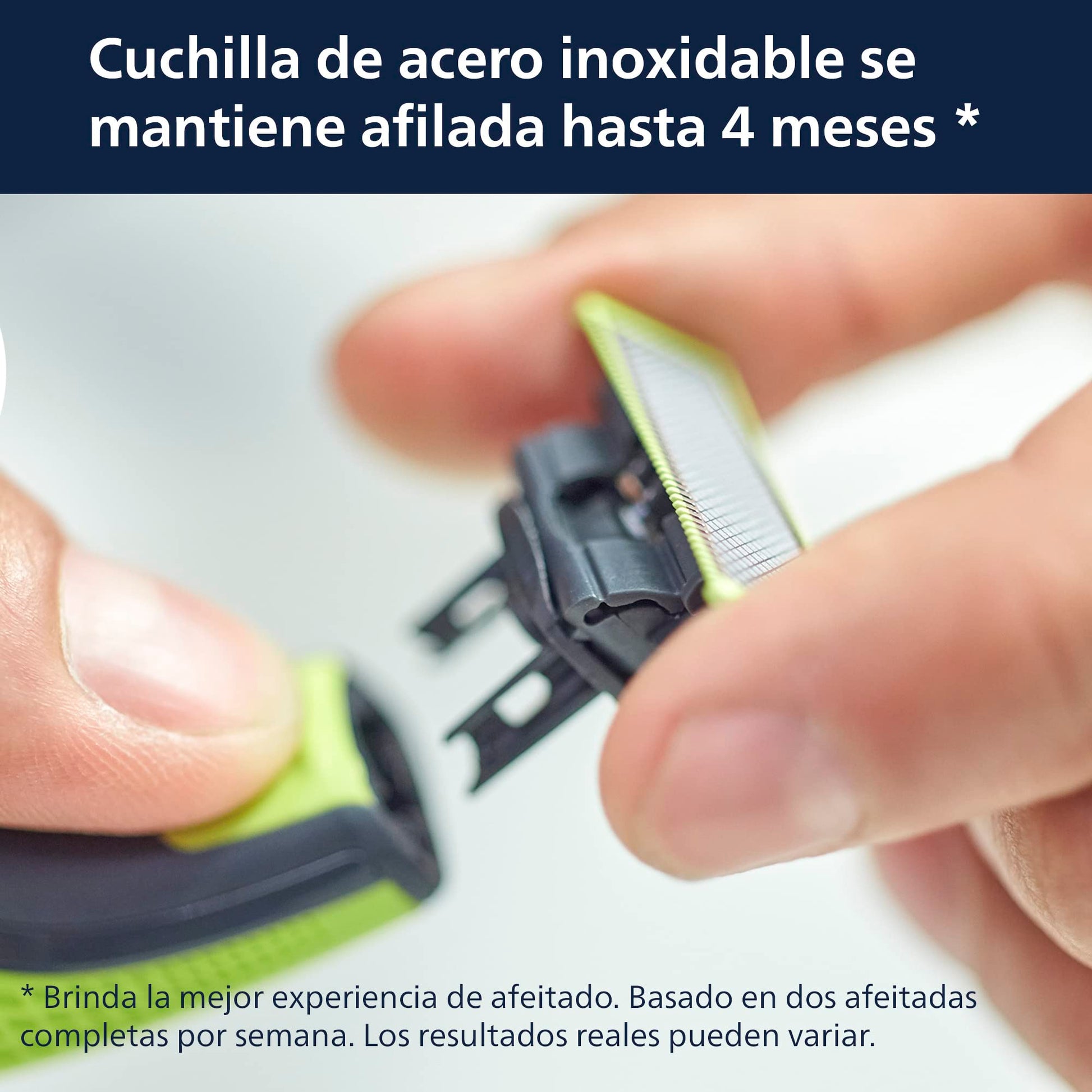 Philips OneBlade Recortadora y Afeitadora Eléctrica Face & Body 3 peines guía, 2 peines para cuerpo, QP2824/10