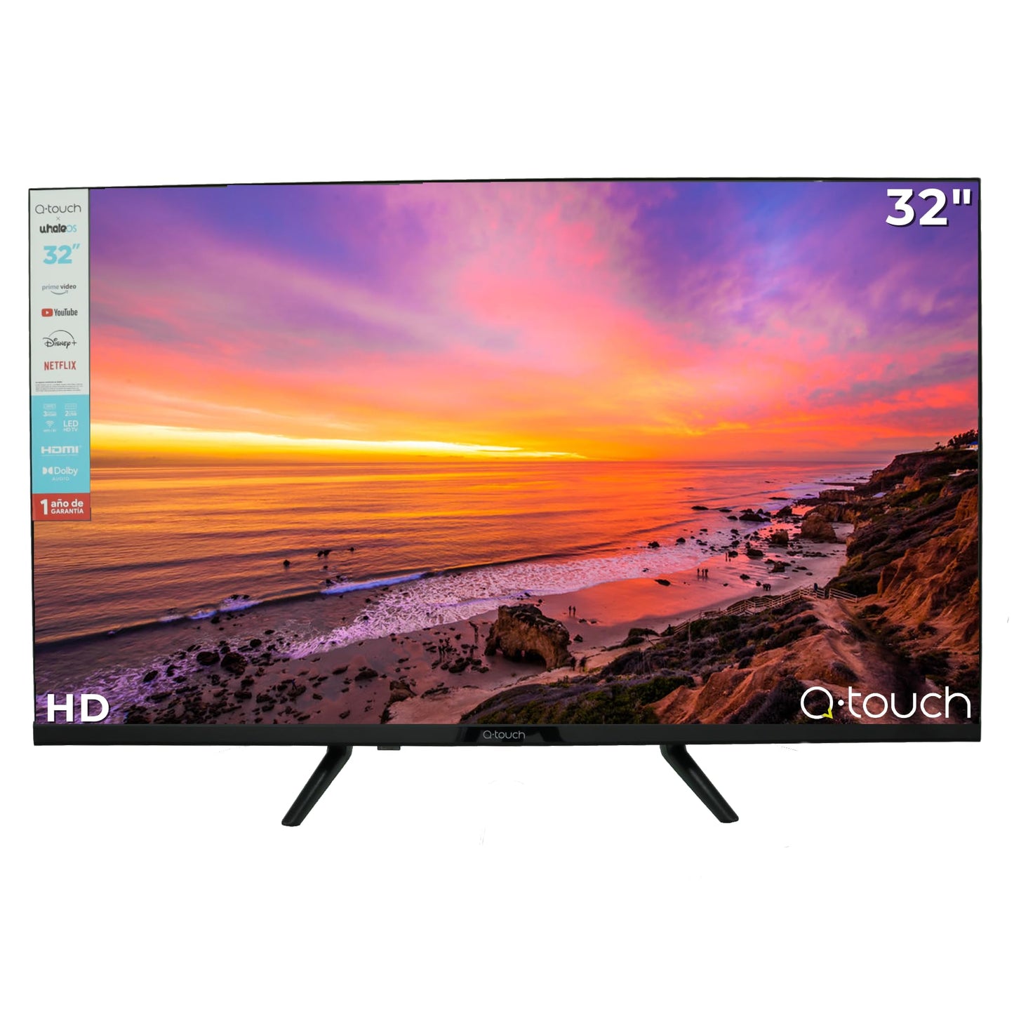 Q-touch Televisión Pantalla 32 Pulgadas Smart TV HD QT32W24