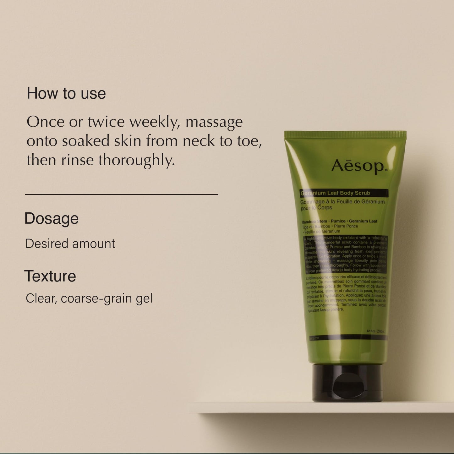 Exfoliante Corporal Aesop Geranio Hoja