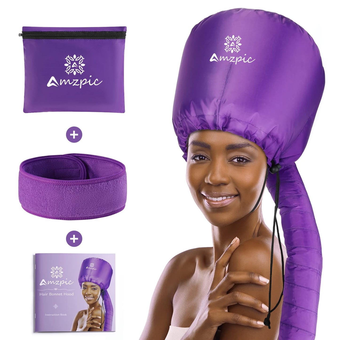 Accesorio para Secador de Pelo Extra Grande Morado Ajustable para Acelerar el Secado en Casa