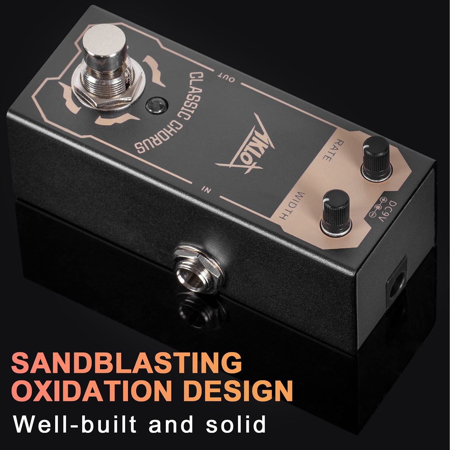 AKLOT - Pedal clásico de coro, pedal de efectos de guitarra eléctrica mini tipo único DC 9V True Bypass