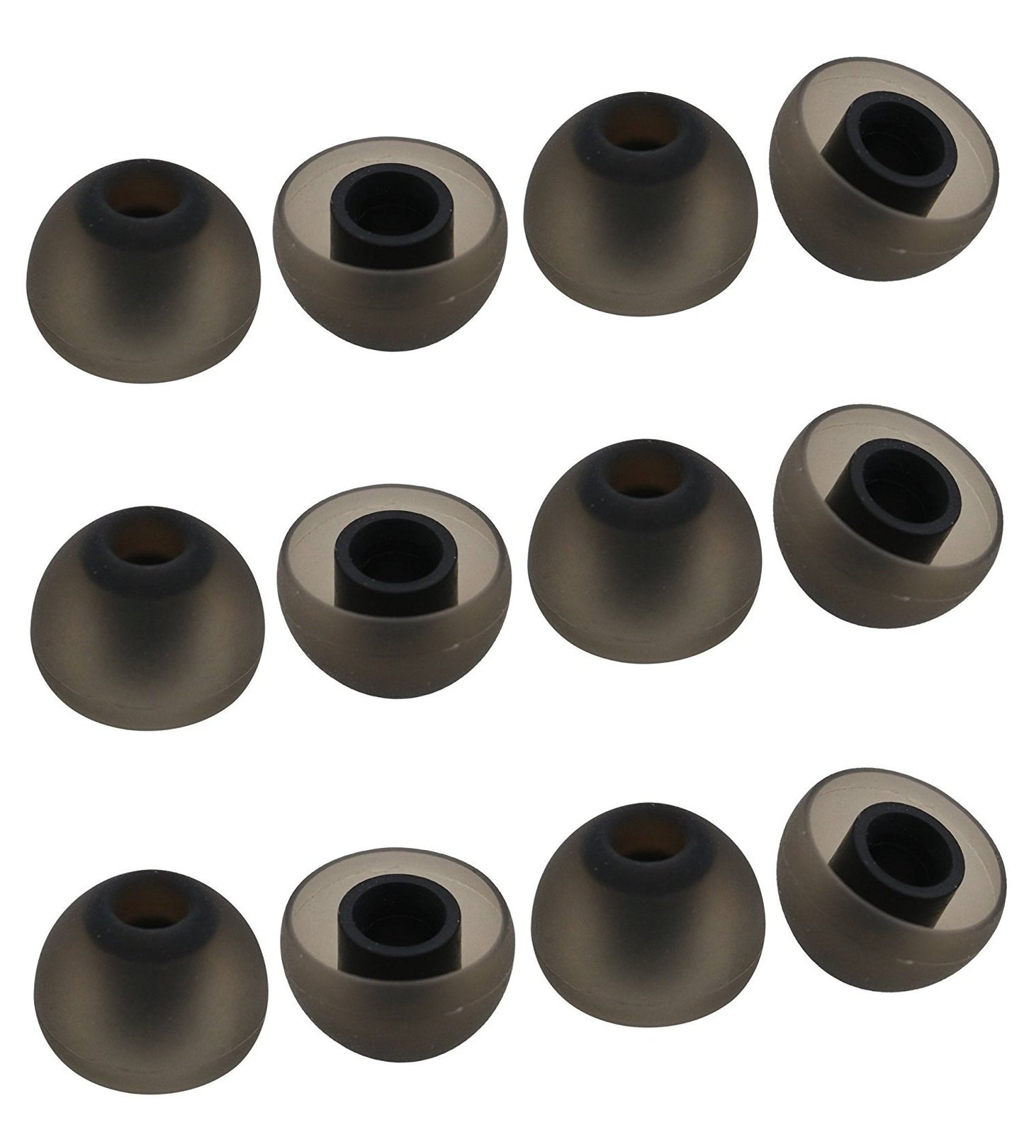 ALXCD - Almohadilla para audífonos Jaybird X3, SML, 3 tamaños, 6 pares de almohadillas de silicona suave, ajuste para audífonos Jaybird Bluebud X3 (6 pares/4.5 mm), Black/L, Large