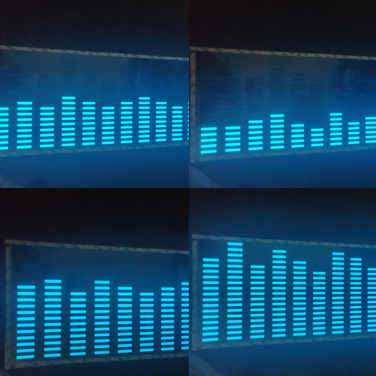 Pegatina de Ecualizador de Luz LED keeda Azul con Sensor de Sonido para Auto