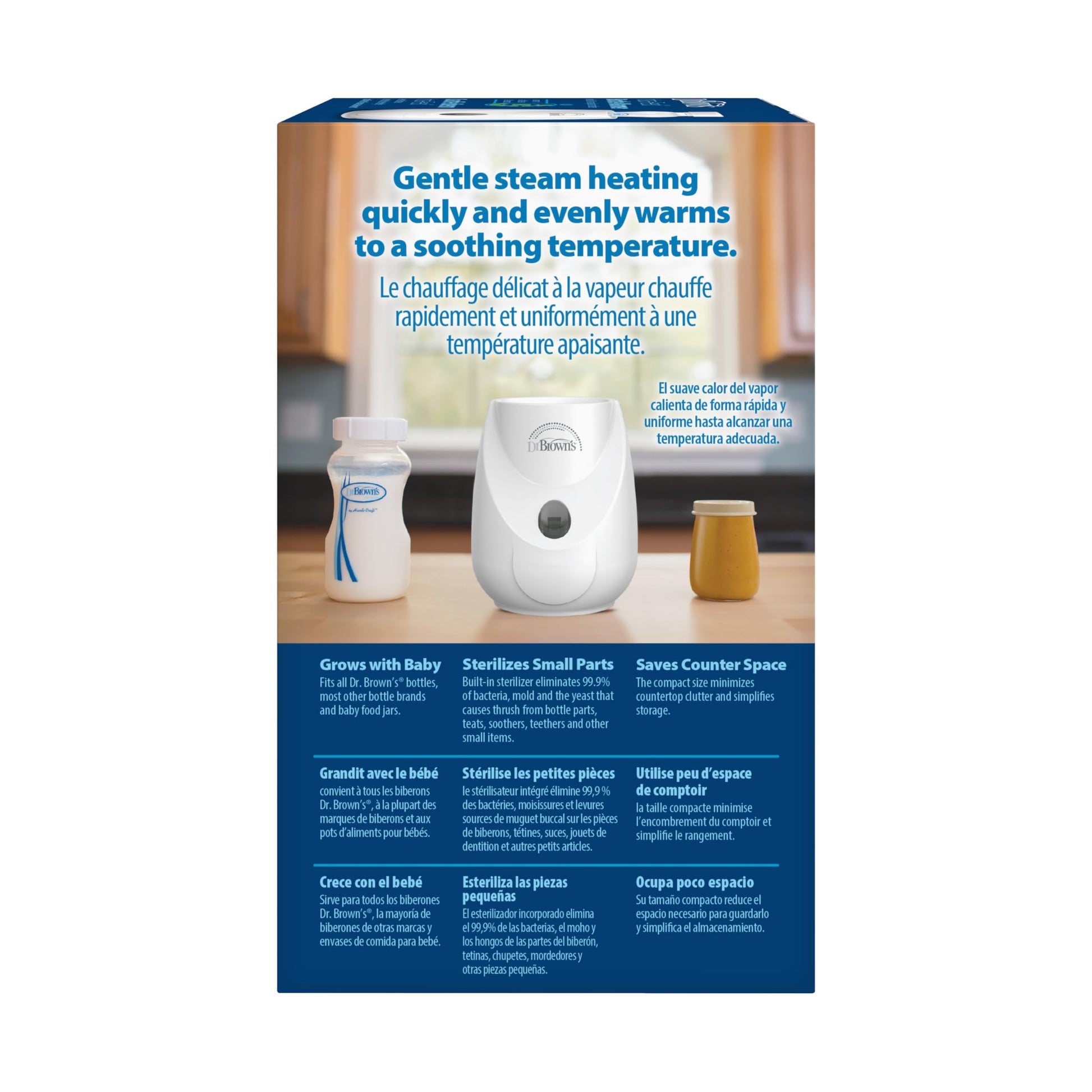 Calentador y Esterilizador Dr. Brown's Insta-Feed Blanco para Biberones y Tarros de Comida para Bebés