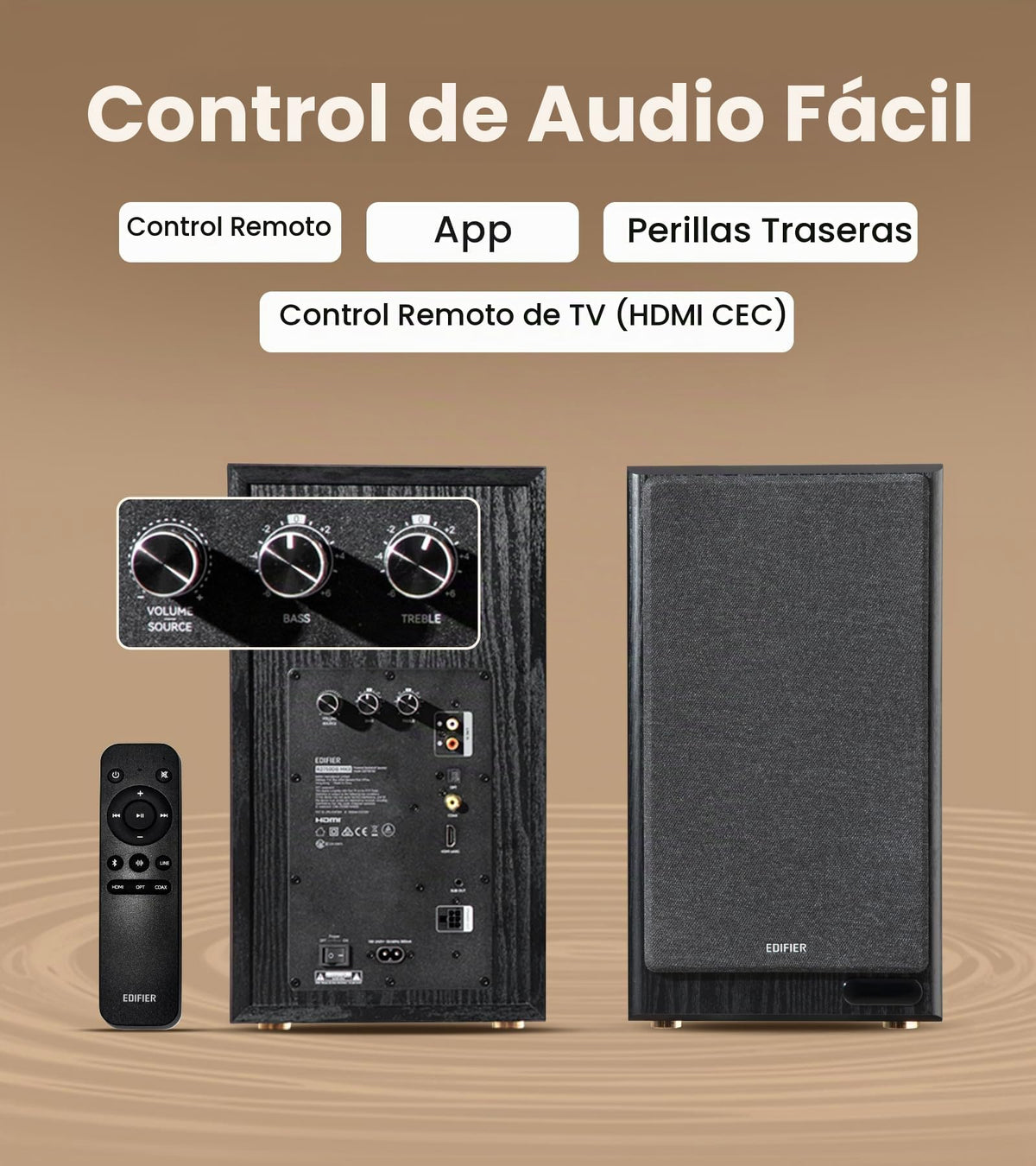 Altavoces de Estantería Edifier Negro Alta Resolución Bluetooth 6.0