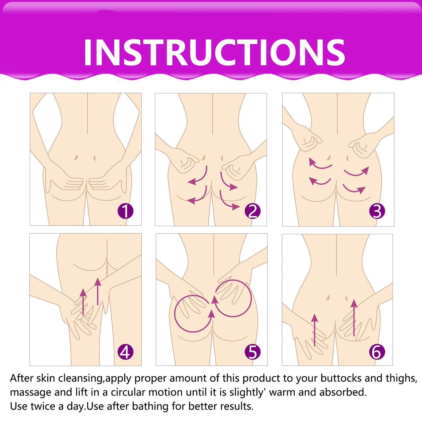 Safudan Hip Plump Up Oil,Firming Body Oil, Natural Herbal Hip Lift Buttock Massage Oil, Butt Firming Enhancement Essential Oil for Women, Firming & Lifting Fast (1 PCS)
