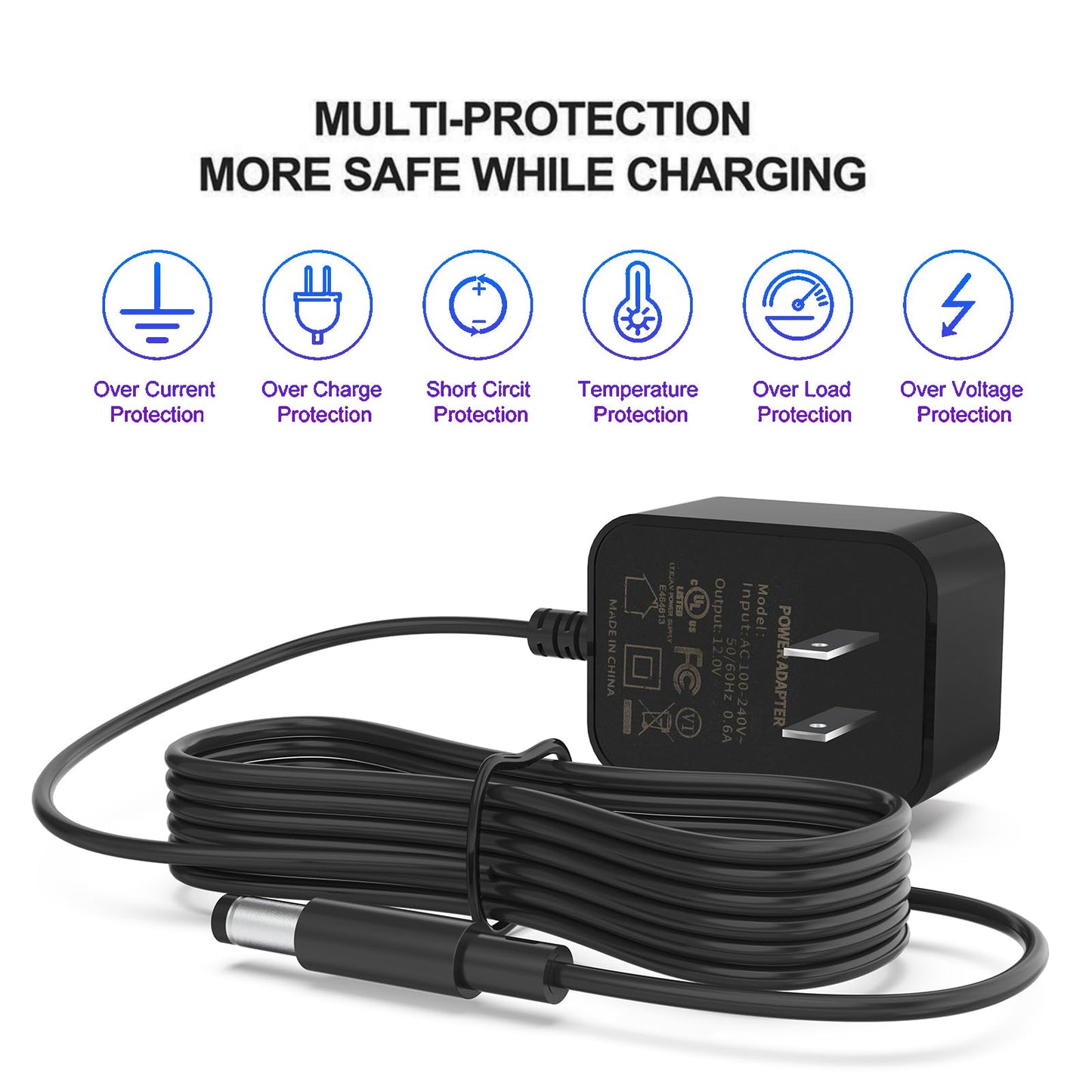 Adaptador de Corriente para Guitarra Boss 9 V Compatible con Pedales DS-1 SD-1 BD-2 RC-1 CH-1 DD-8 TU-3 MT-2 CS-3 PS-6 RC-5 AW-3 CE-5 BD-2W ST-2 MD-2