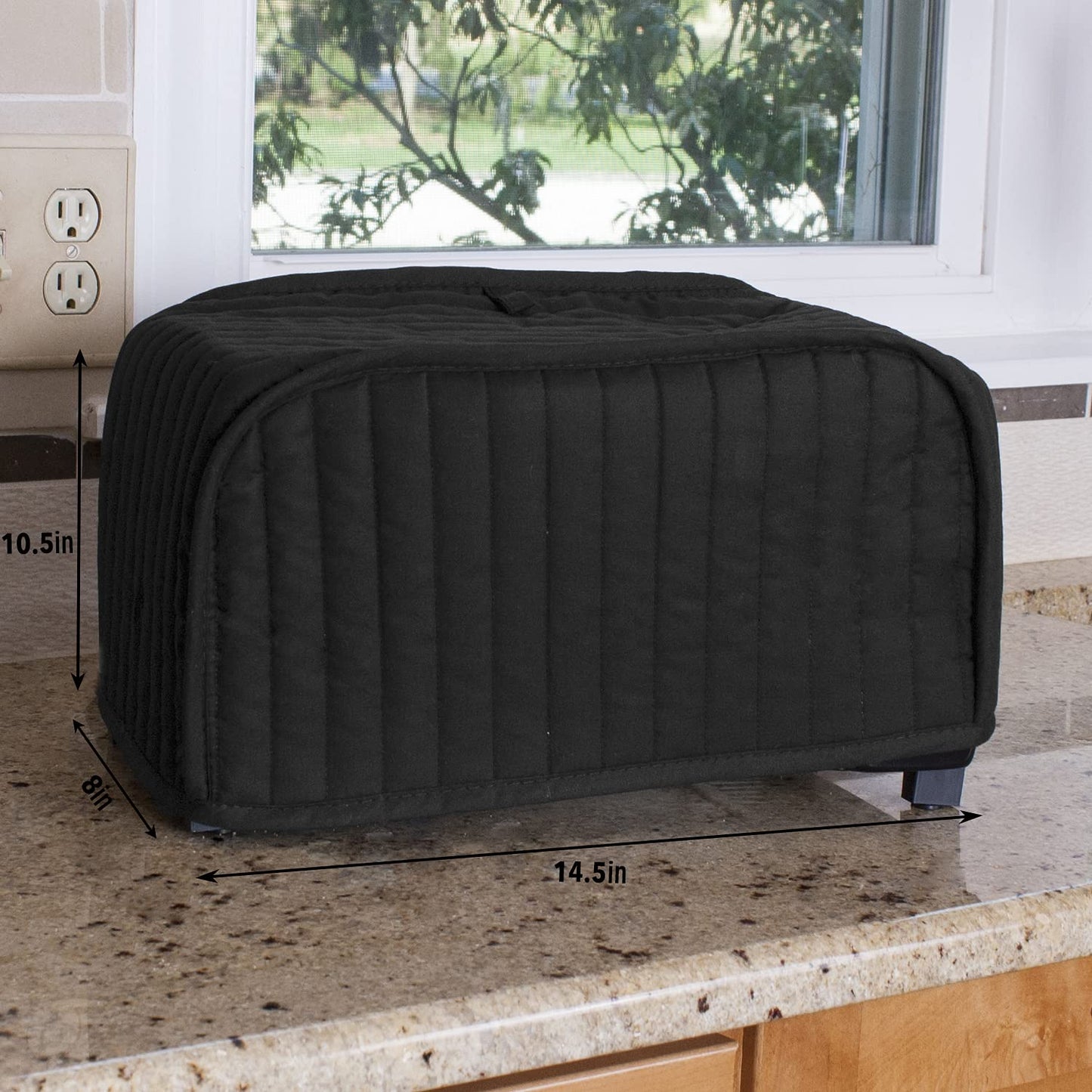 Ritz Protector Acolchado para licuadora, Horno Tostador/Cobertor de asador, Negro, 15 Pulgadas, 1