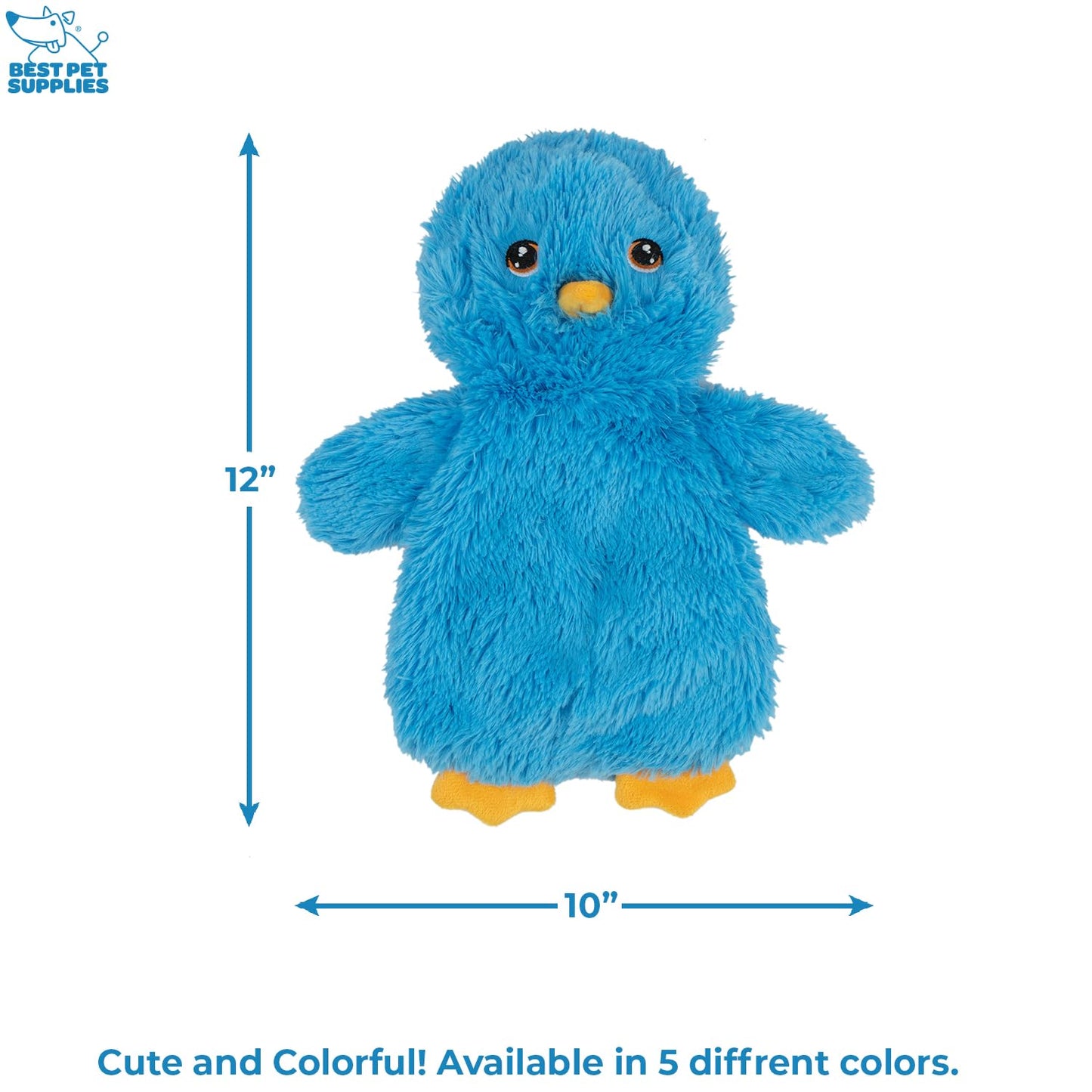 Best Pet Supplies - Juguetes de Peluche para Perros de Pollo Arrugado para Juegos interactivos, Cachorros y Adultos Mayores, Forma de Juguete de Pollo Colorido, Lindo y mimoso, Pollo Arrugado (Azul)