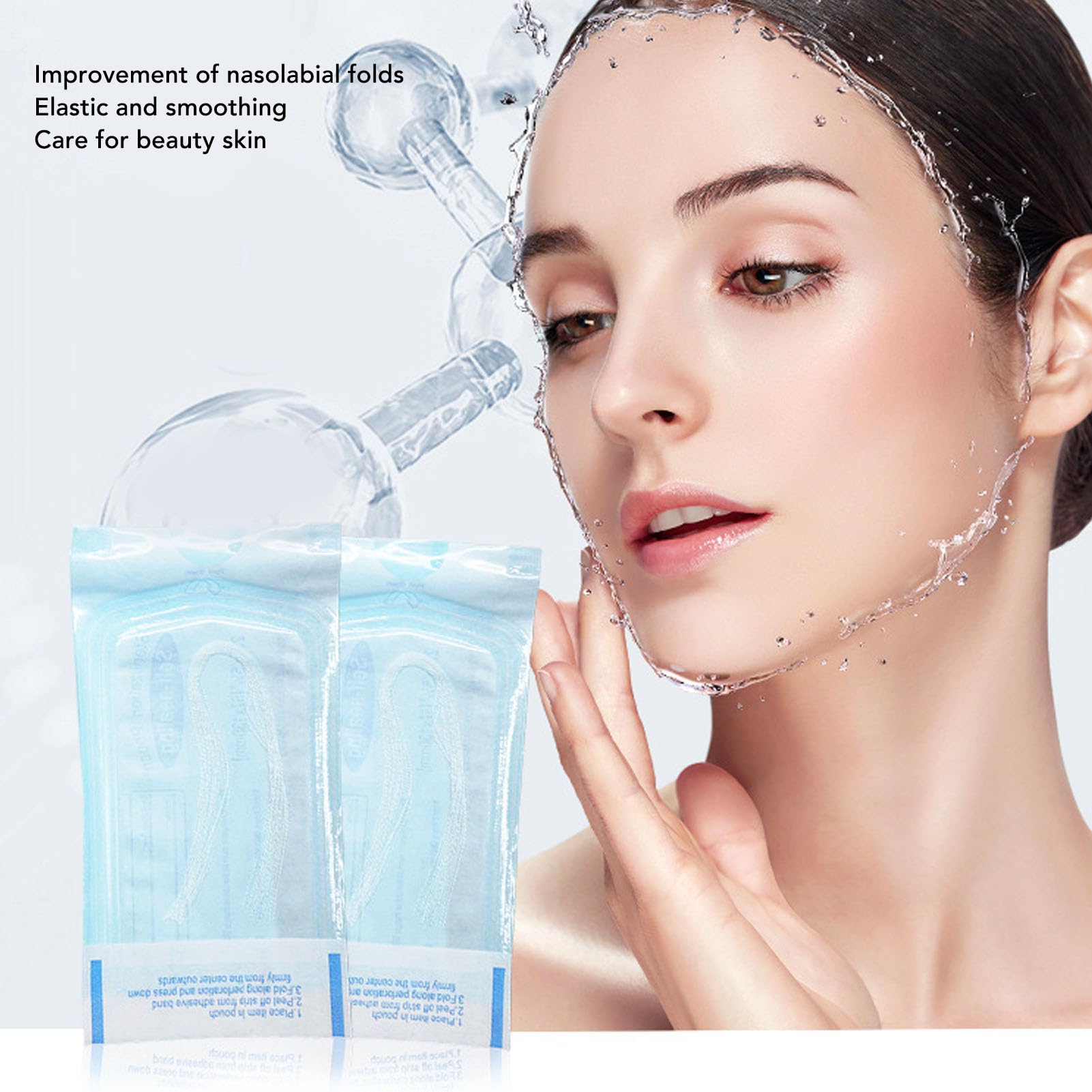 Hilo de Colágeno Absorbible de 500 Piezas, Hilo de Colágeno Absorbible para Estiramiento Facial, Cuidado de la Piel Reafirmante Antiarrugas Antienvejecimiento