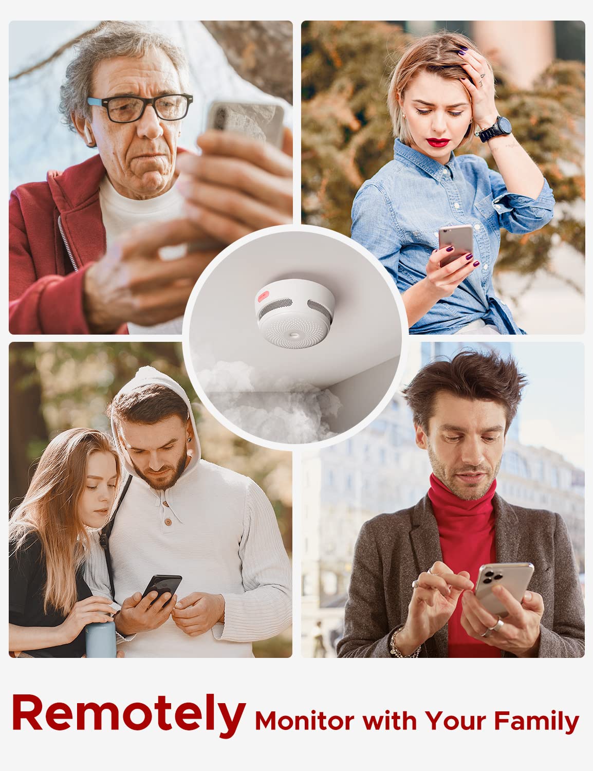 Detector de Humo Inteligente X-Sense Blanco con Notificaciones en Tiempo Real Wi-Fi