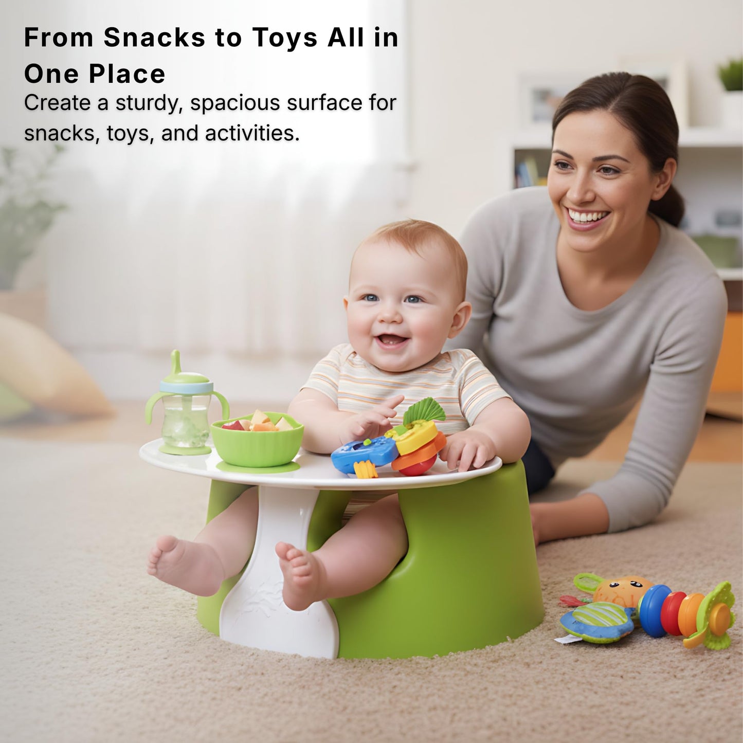 Pail Buddies Accesorio de Bandeja Compatible con la Silla de Suelo Bumbo para bebé | Superficie de Bandeja para Comer y Jugar | Accesorio fácil de Limpiar | Accesorio Ideal para la Silla Bumbo