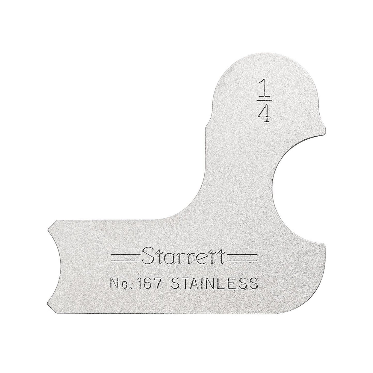 Calibrador de Radios Starrett Acero Inoxidable 1/4 Pulgadas Inch