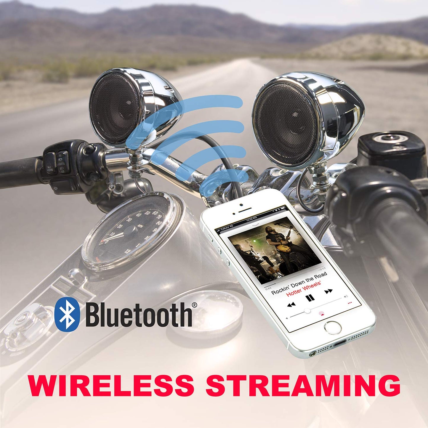 Boss Audio MC420B Bluetooth Enabled Motorcycle/UTV Speaker and Amplifier System, 3" Waterproof
