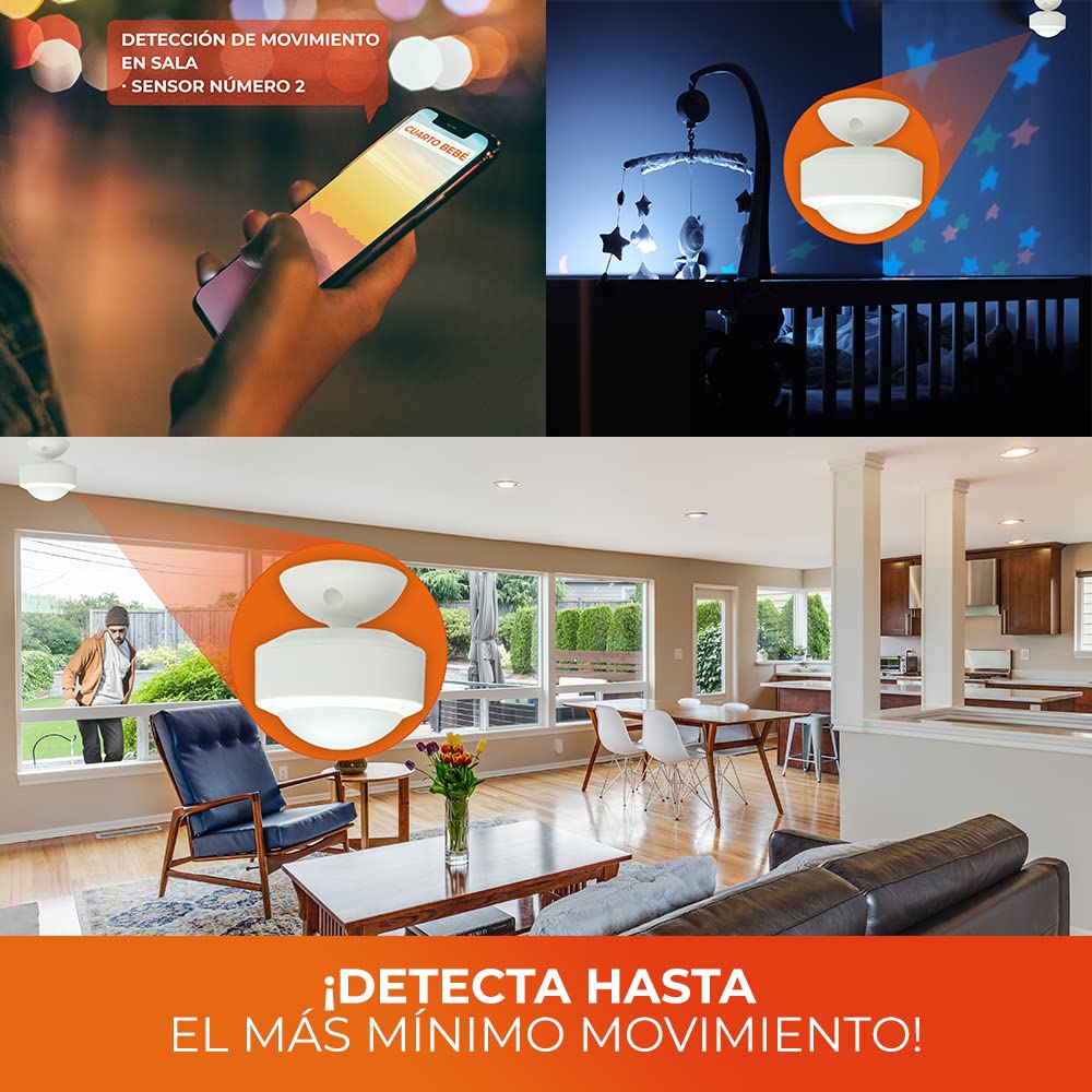 Sensor Inteligente Wifi Tecnolite Connect Blanco con Cobertura 10 Metros Compatible con Alexa y Google Home