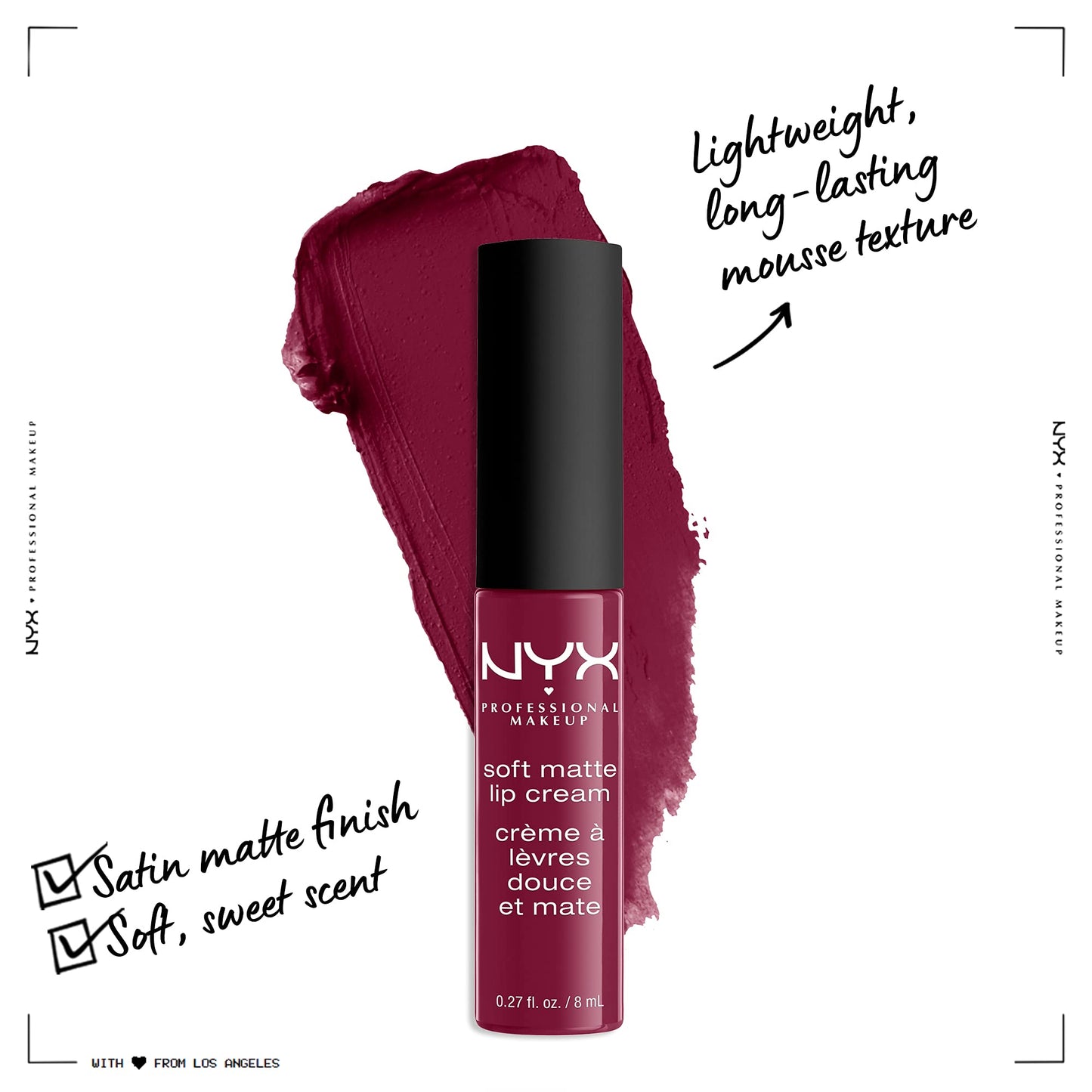 NYX Professional Makeup, Soft Matte Lip Cream, Labial Mate, Tono Copenhagen, 8ml